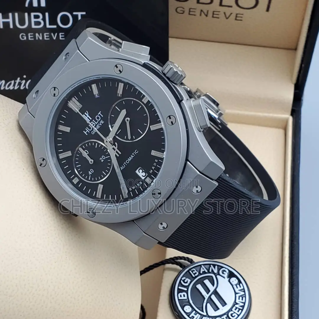 Hublot Quality Luxury Men Genuine Leather Wristwatch