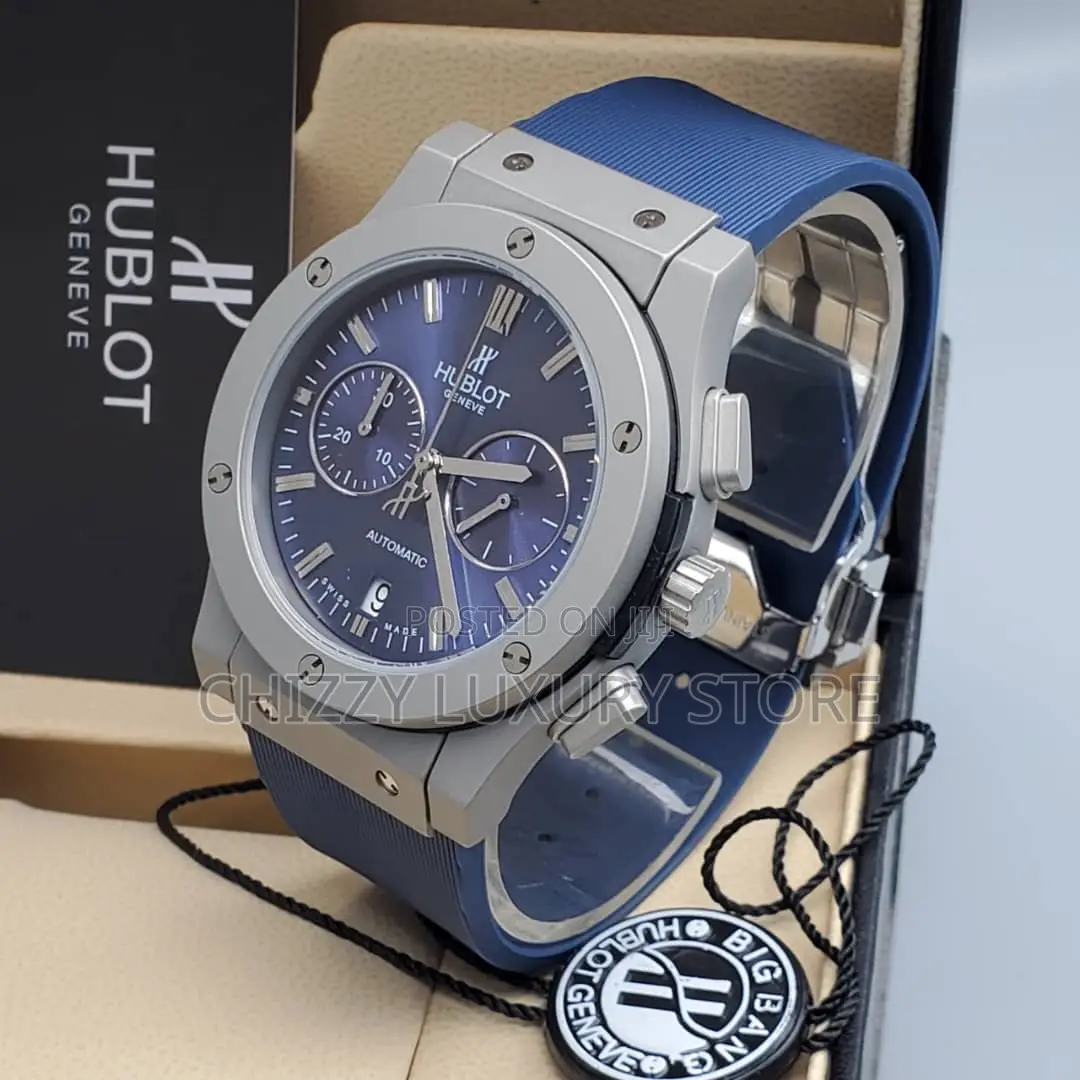 Hublot Quality Luxury Men Genuine Leather Wristwatch