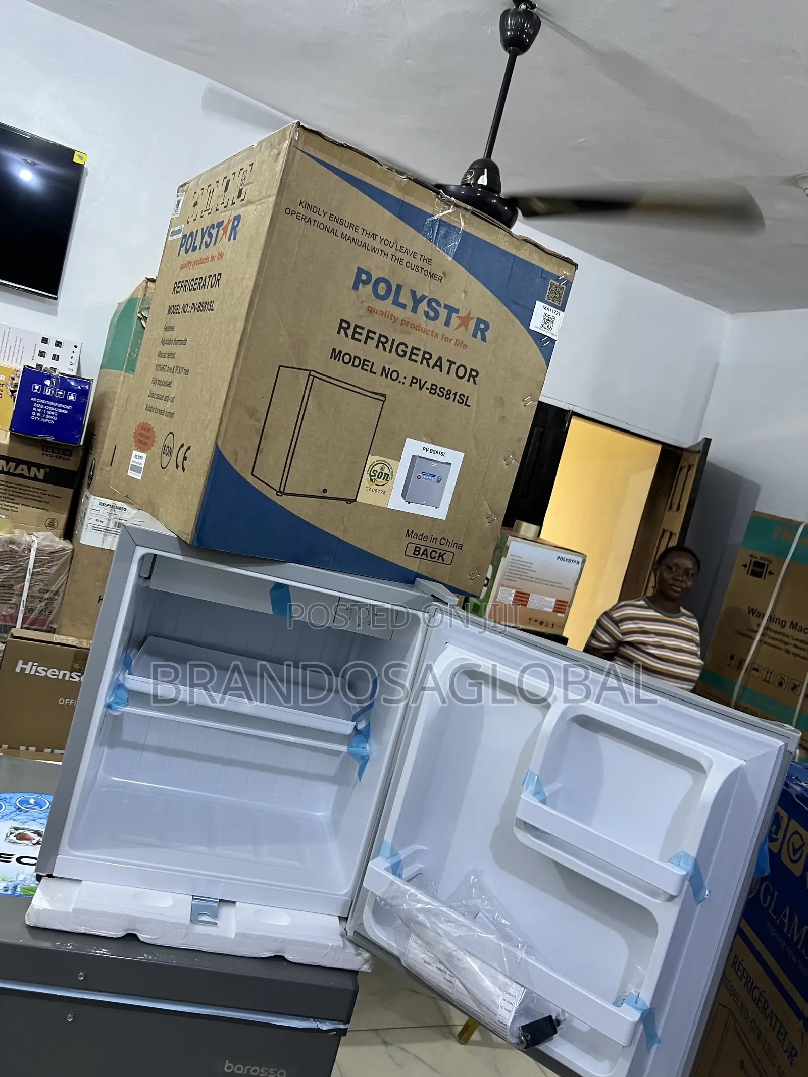 Polystar Pv-Bs81sl 45l Bedside Fridge With Easy Controls