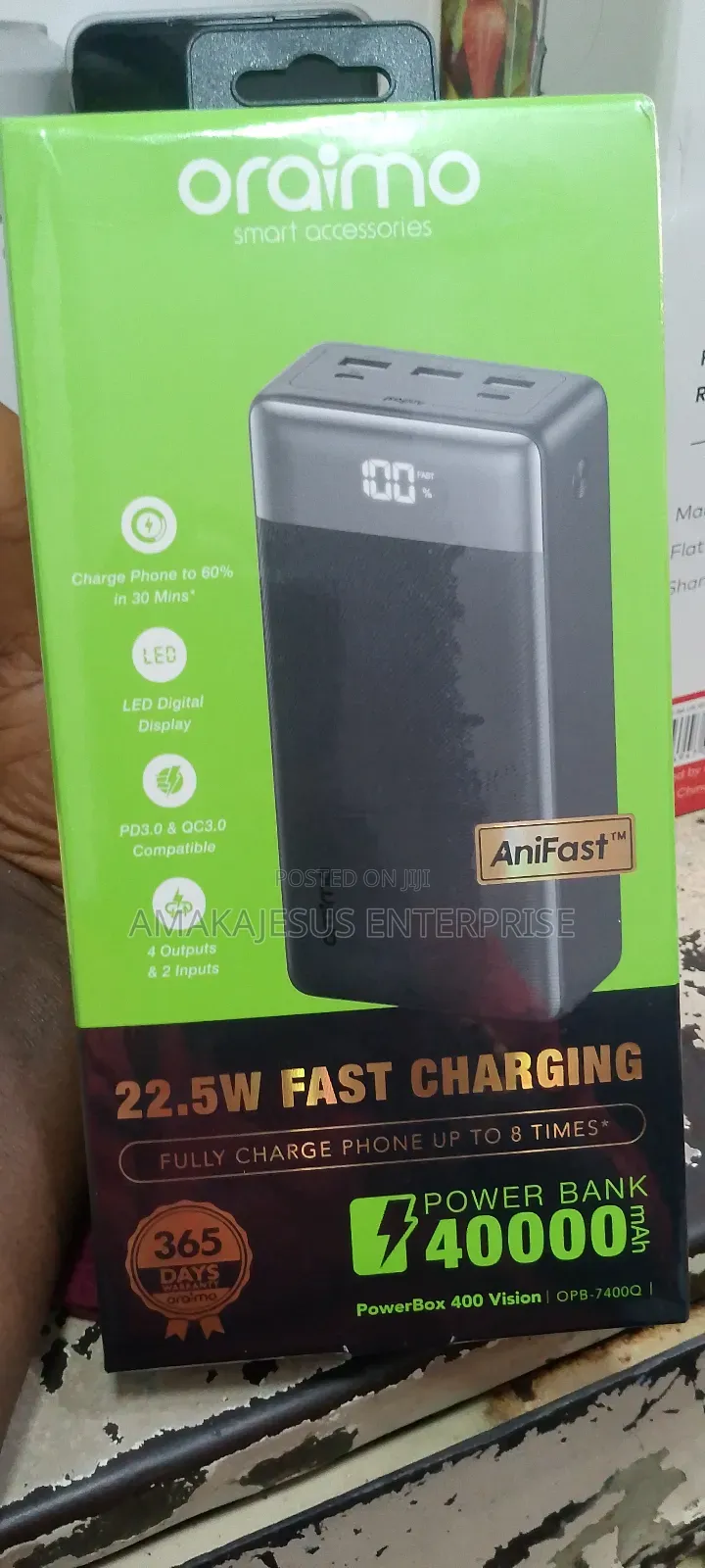 Oraimo 40000mah Superior Quality Ultra Fast Charging Power Bank