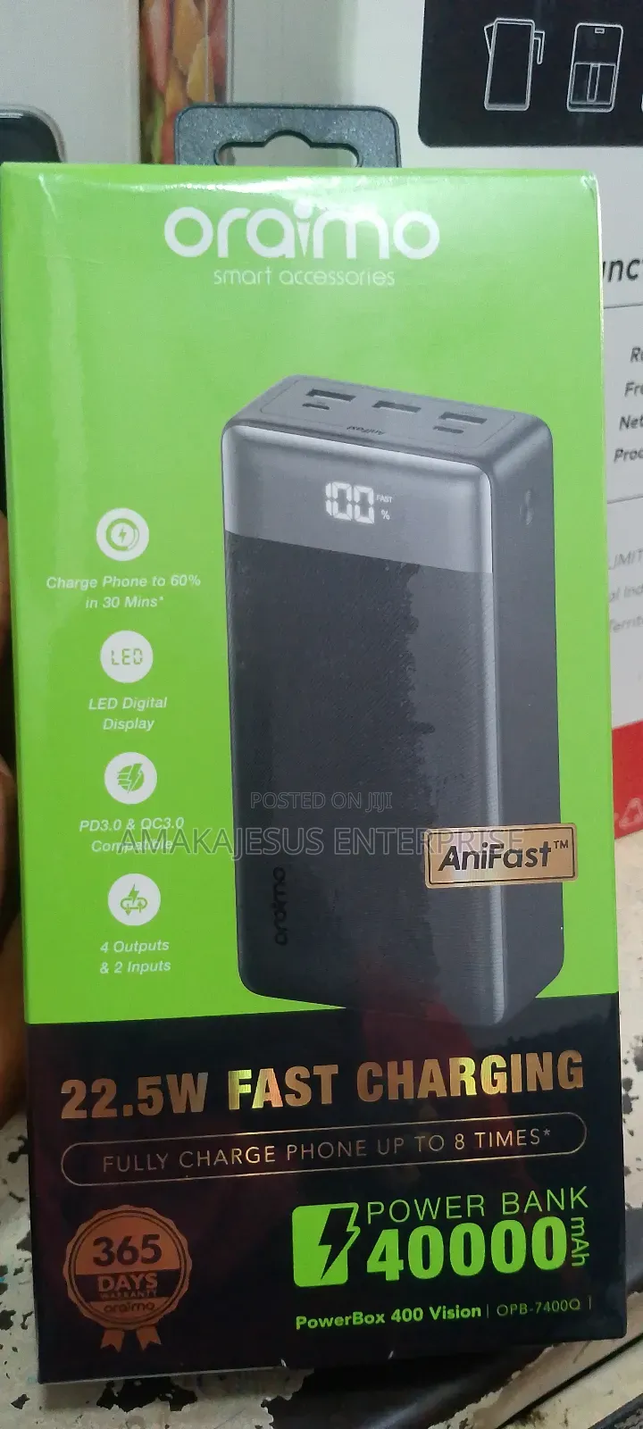 Oraimo 40000mah Superior Quality Ultra Fast Charging Power Bank