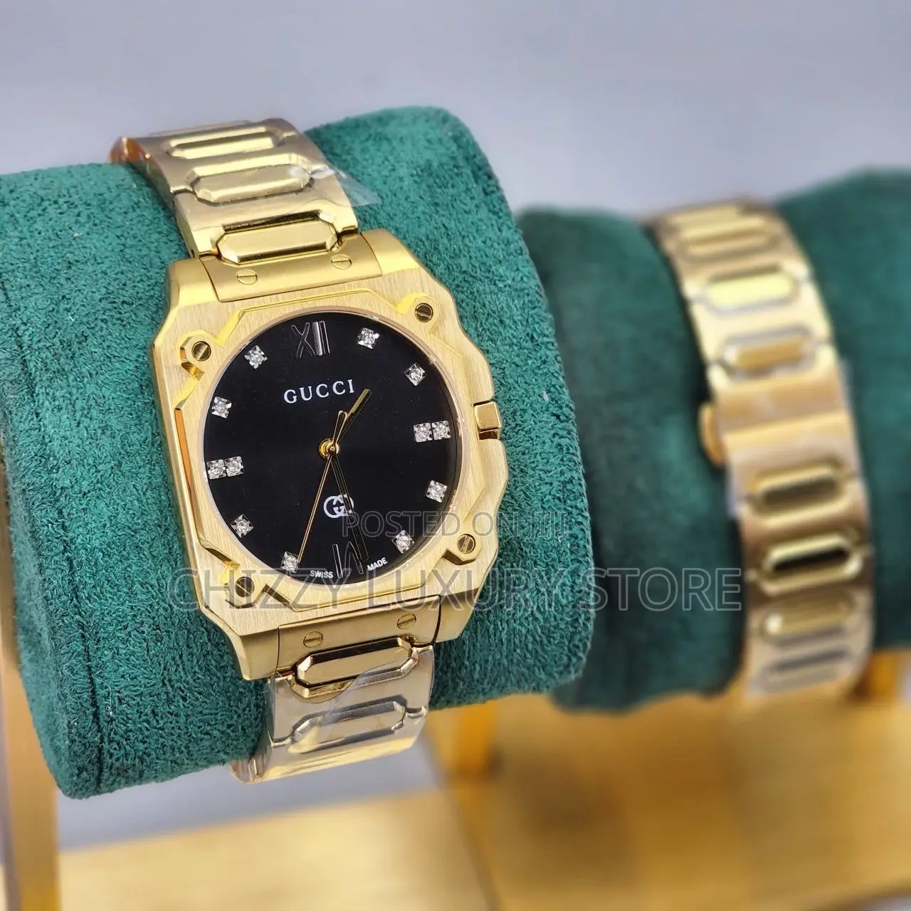Gucci Quality Luxury Men Automatic Engine Chain Strap Wristwatch