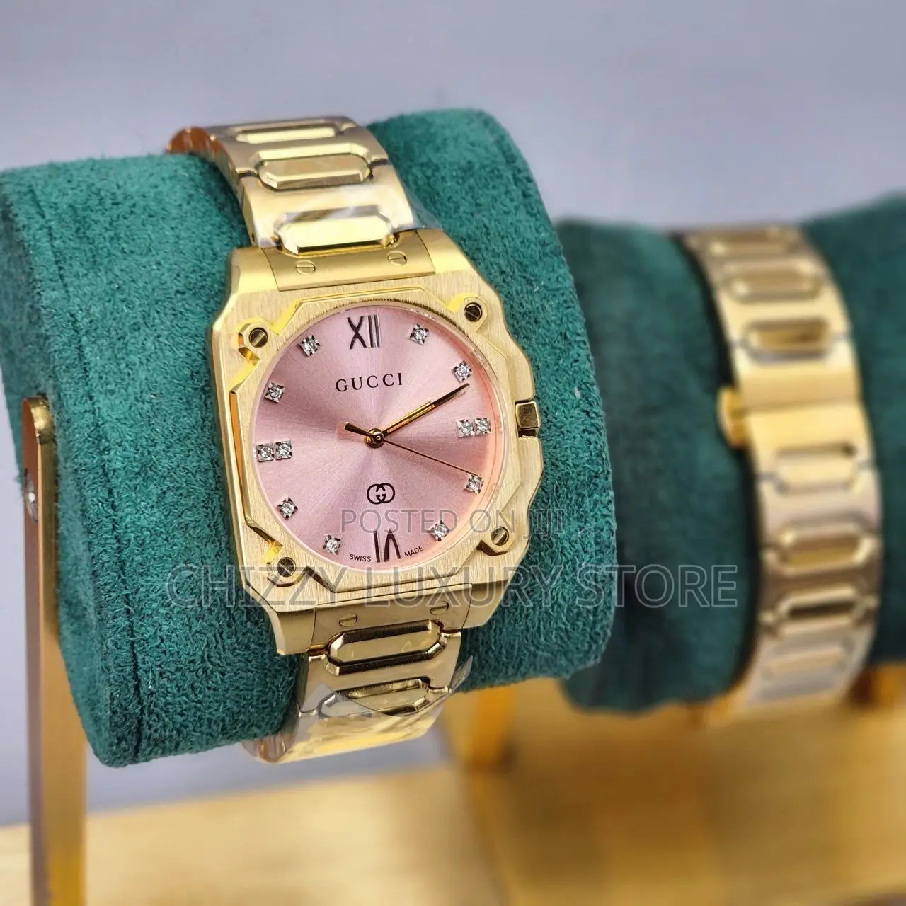 Gucci Quality Luxury Men Automatic Engine Chain Strap Wristwatch