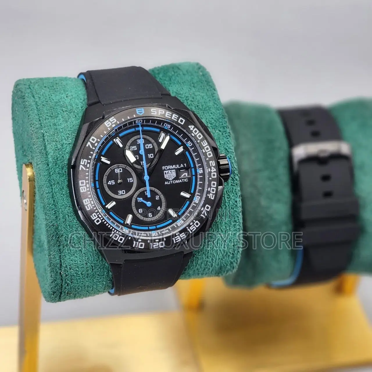 Tag Heuer Quality Luxury Men Chronograph Rubber Strap Wristwatch