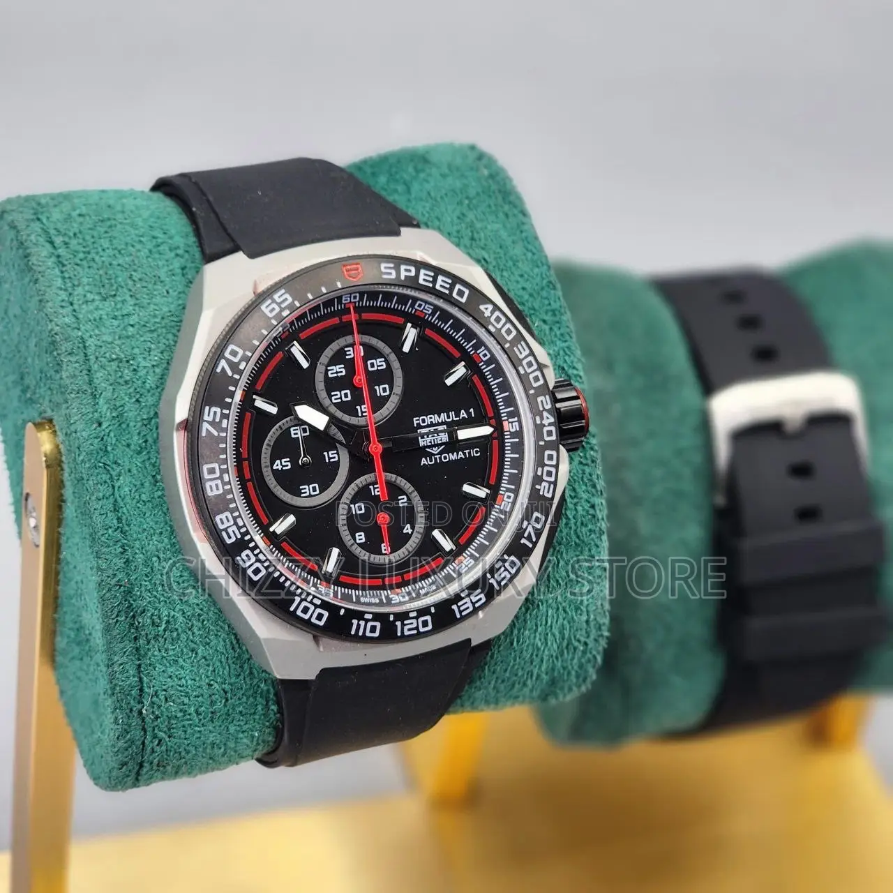 Tag Heuer Quality Luxury Men Chronograph Rubber Strap Wristwatch