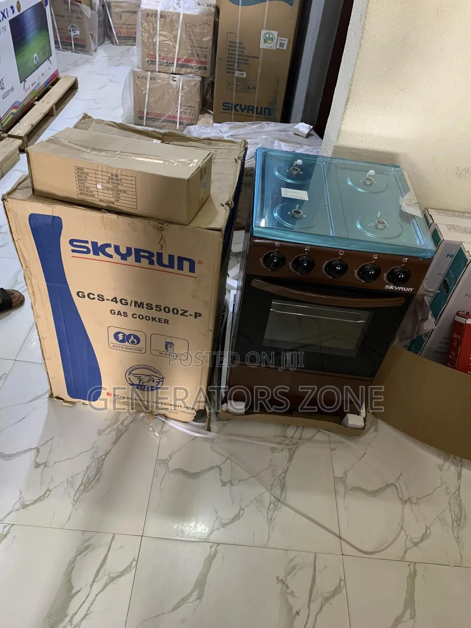 Free Standing 4 Burner Gas Cooker With Oven-GCS-4g/Ms500z-P