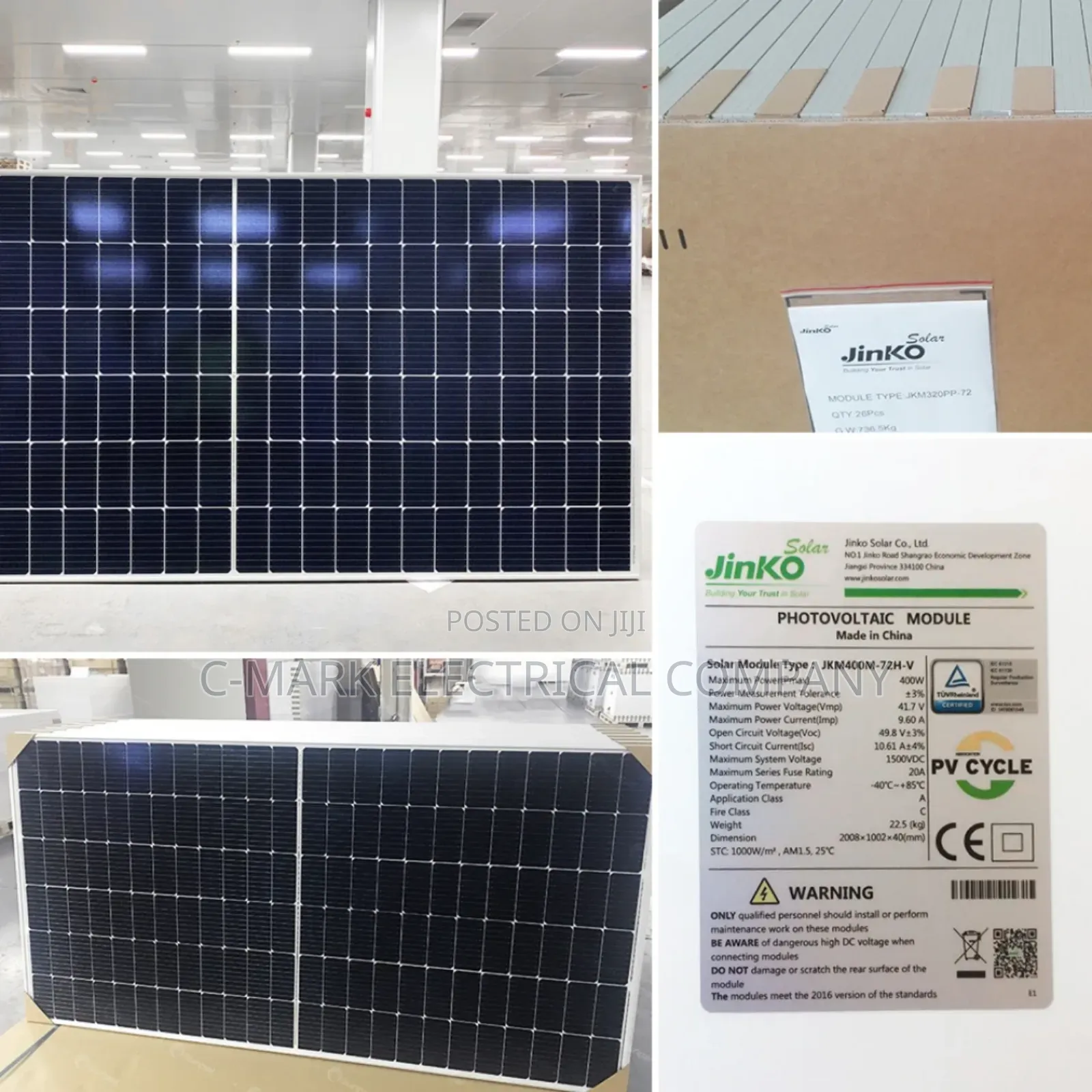 Original 550,540,615,630,720w Monocrystalline Panel