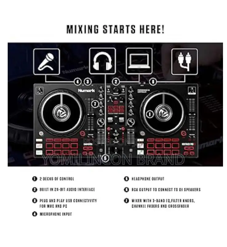 Numark Mixtrack Pro Fx Serato Dj Controller With 2 Decks, Mixer,
