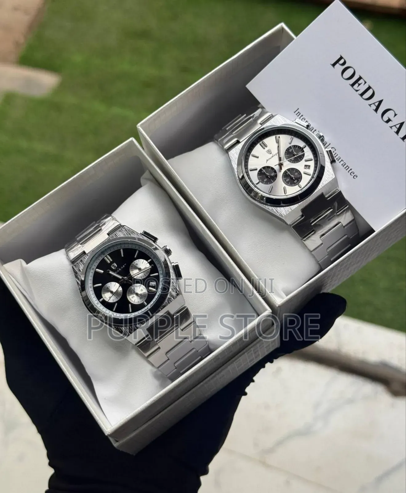 Poedagar Chronograph . Steel-Watch-for-Men 