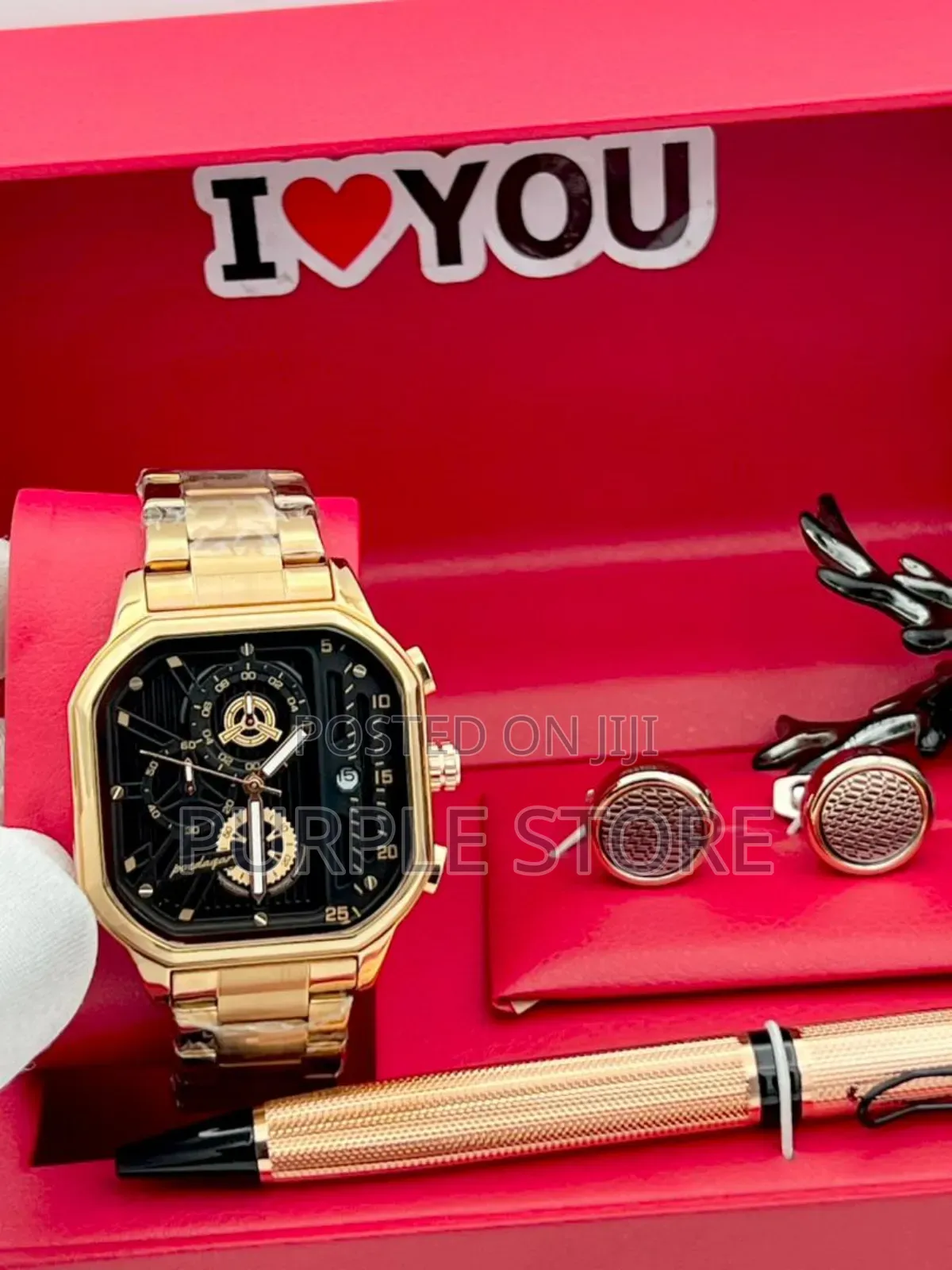 Poedagar Chronograph Watch, Cufflinks and Pen Set