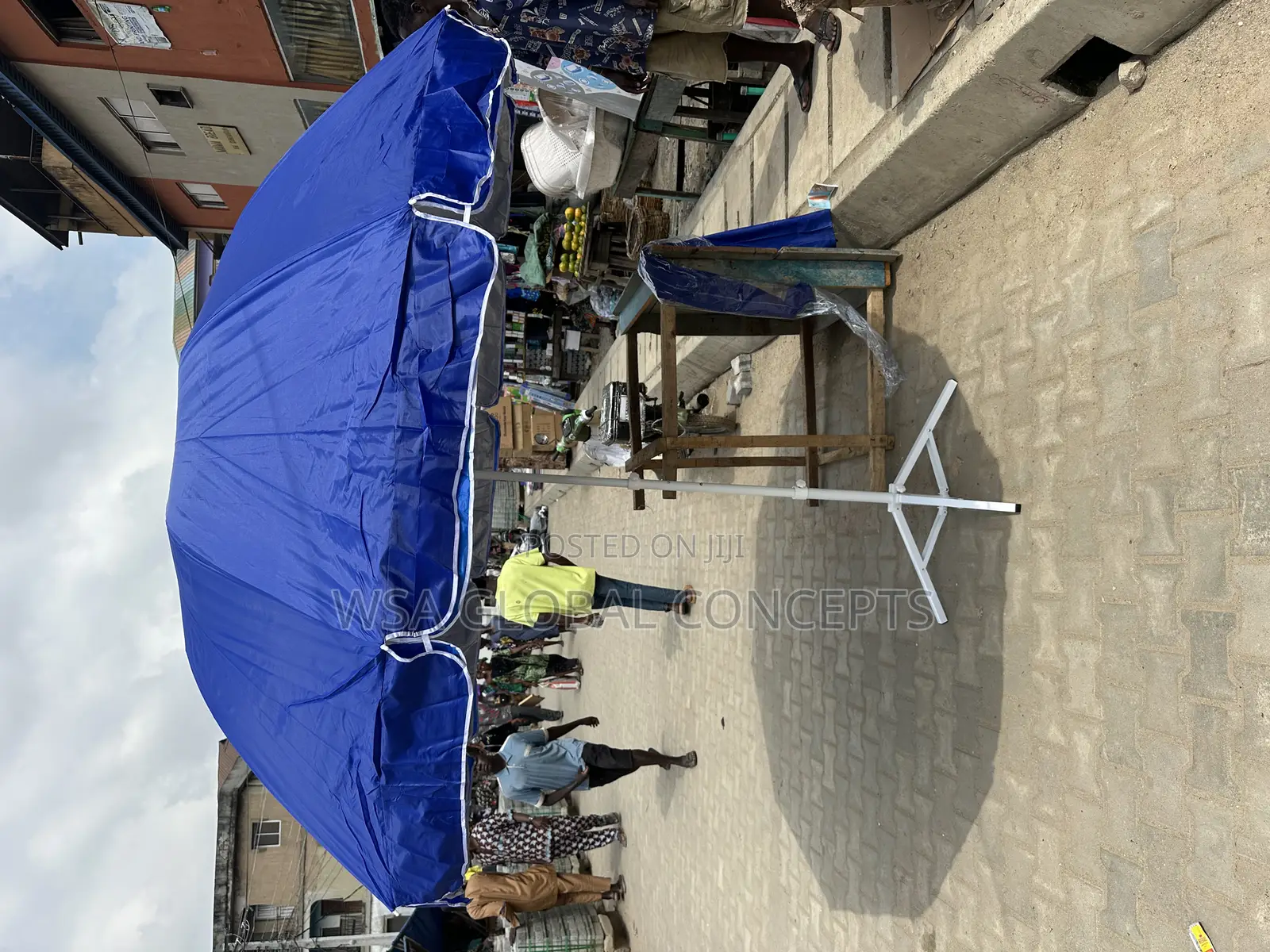60” Garden Sun Umbrella With Complete Stand