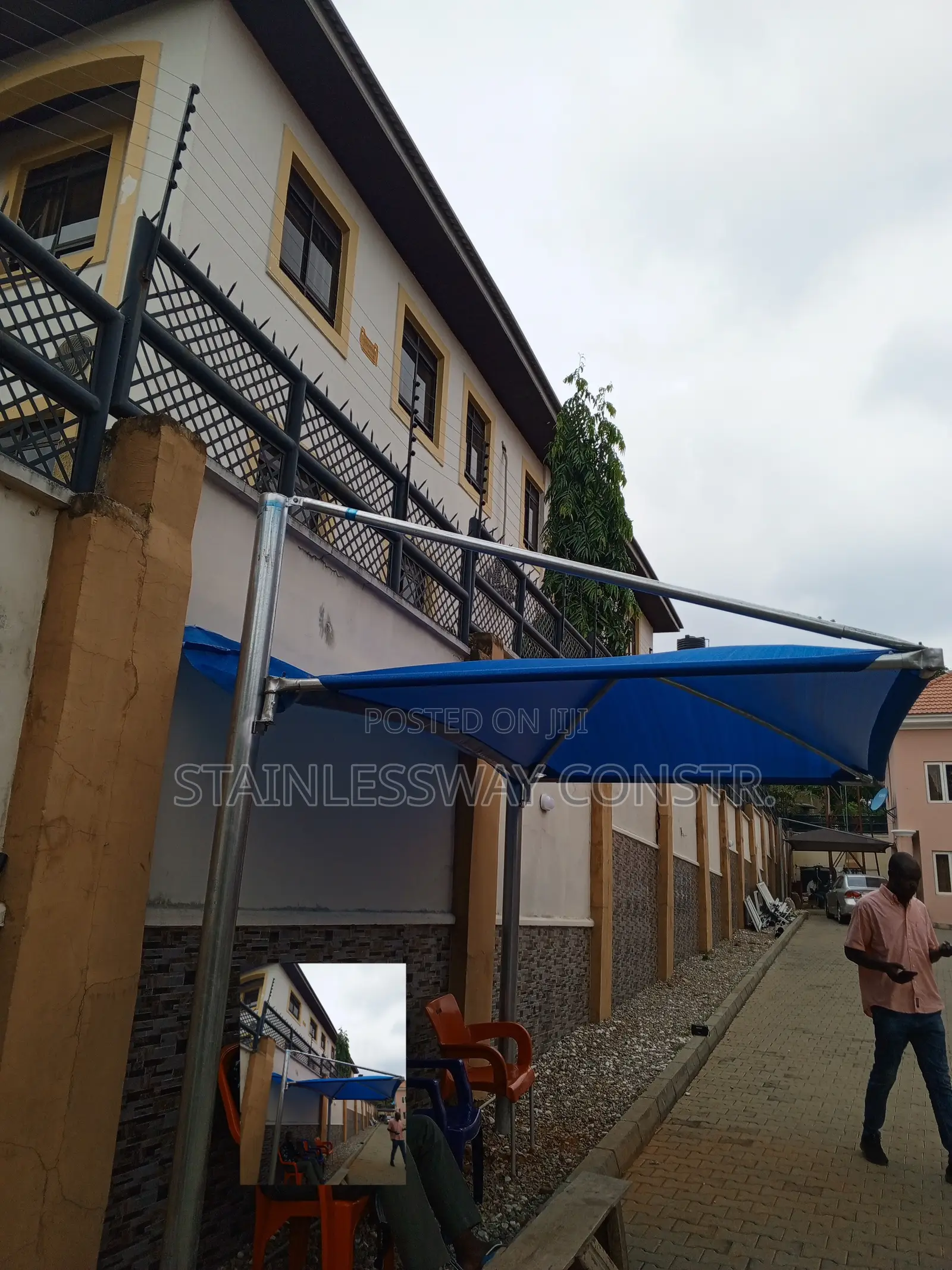 Ocean Breeze Carport Metalwork Carport With Blue Roofing