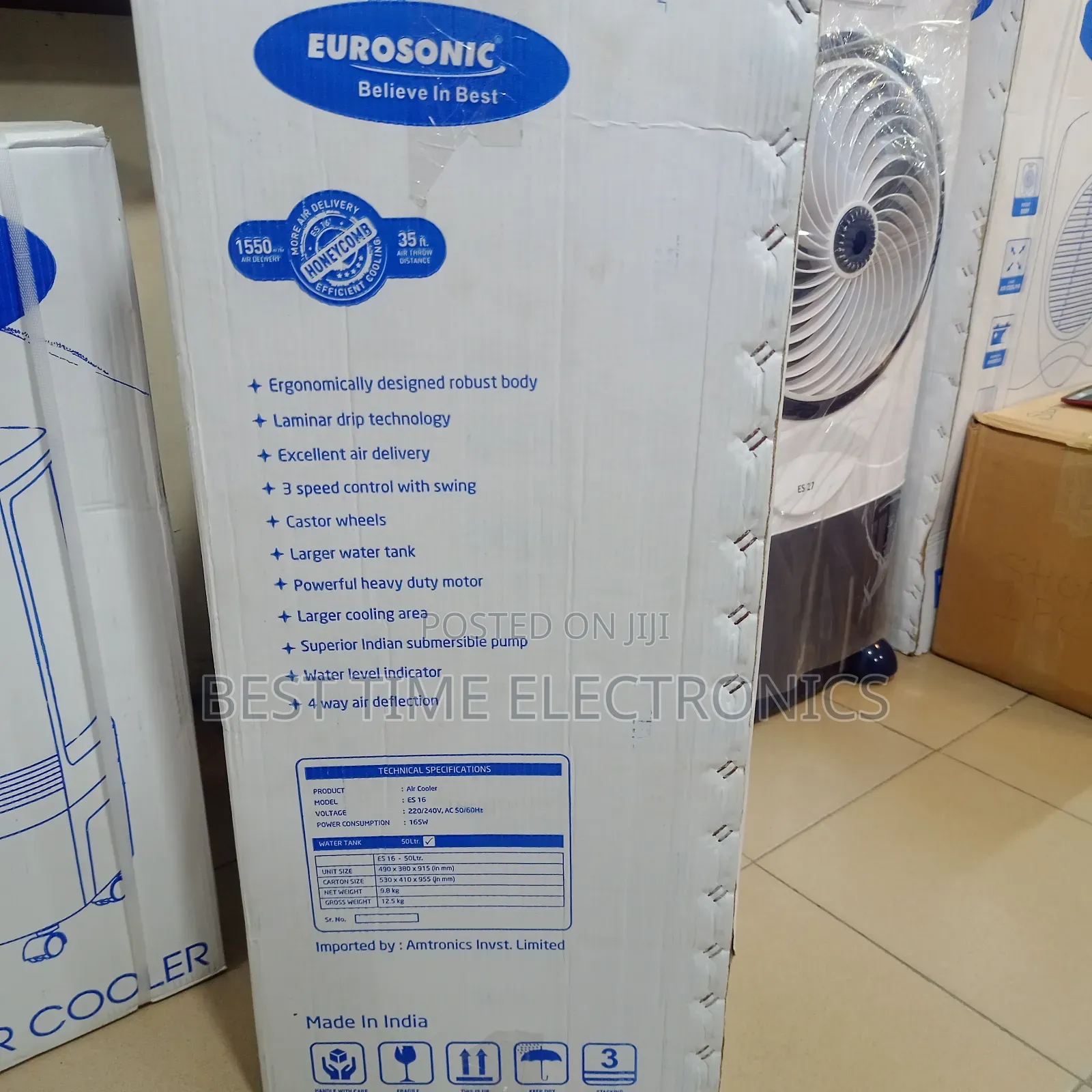 Eurosonic 50ltrs Electric Air Cooler (Es16)