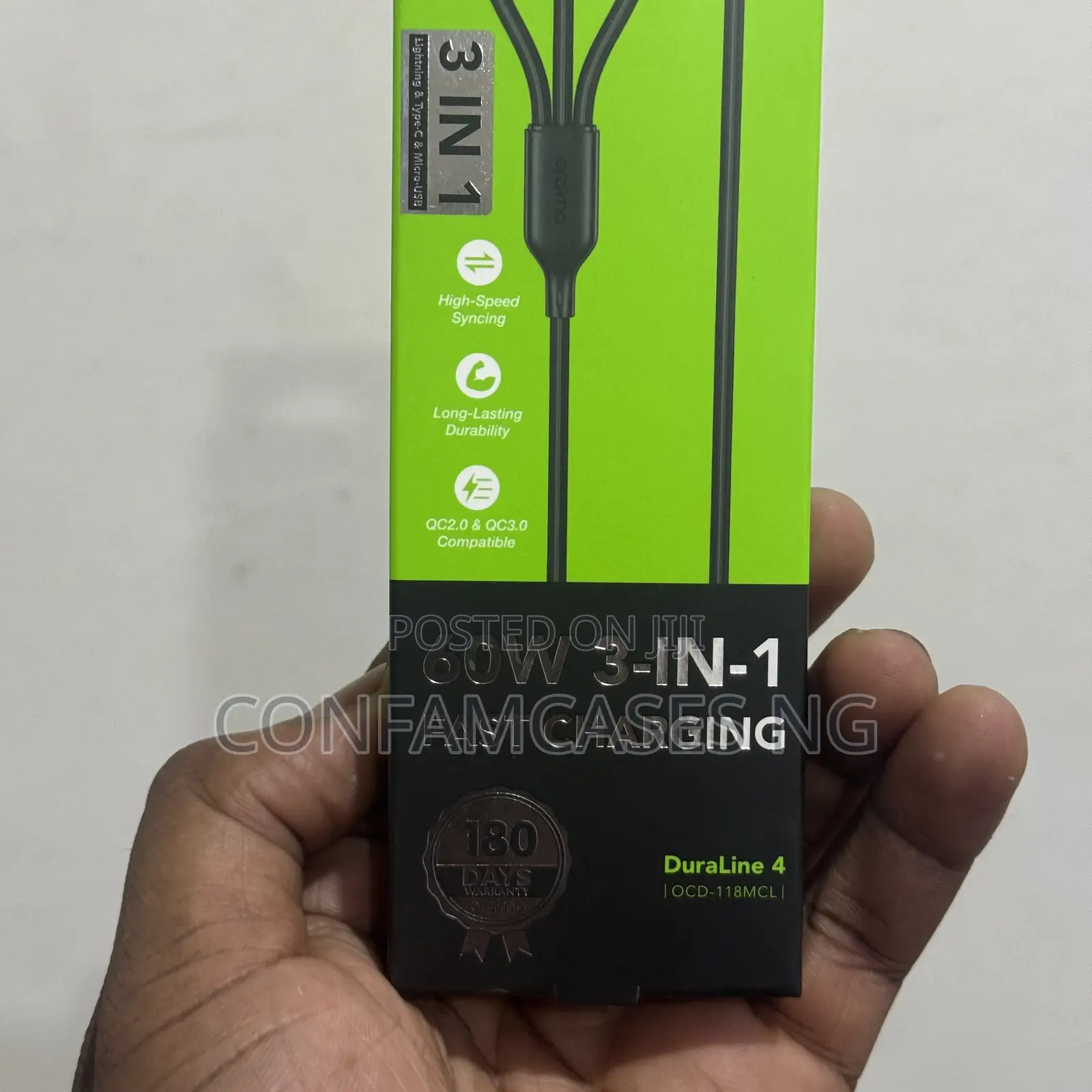 Oraimo Duraline 4 3 in 1 Cable Cord