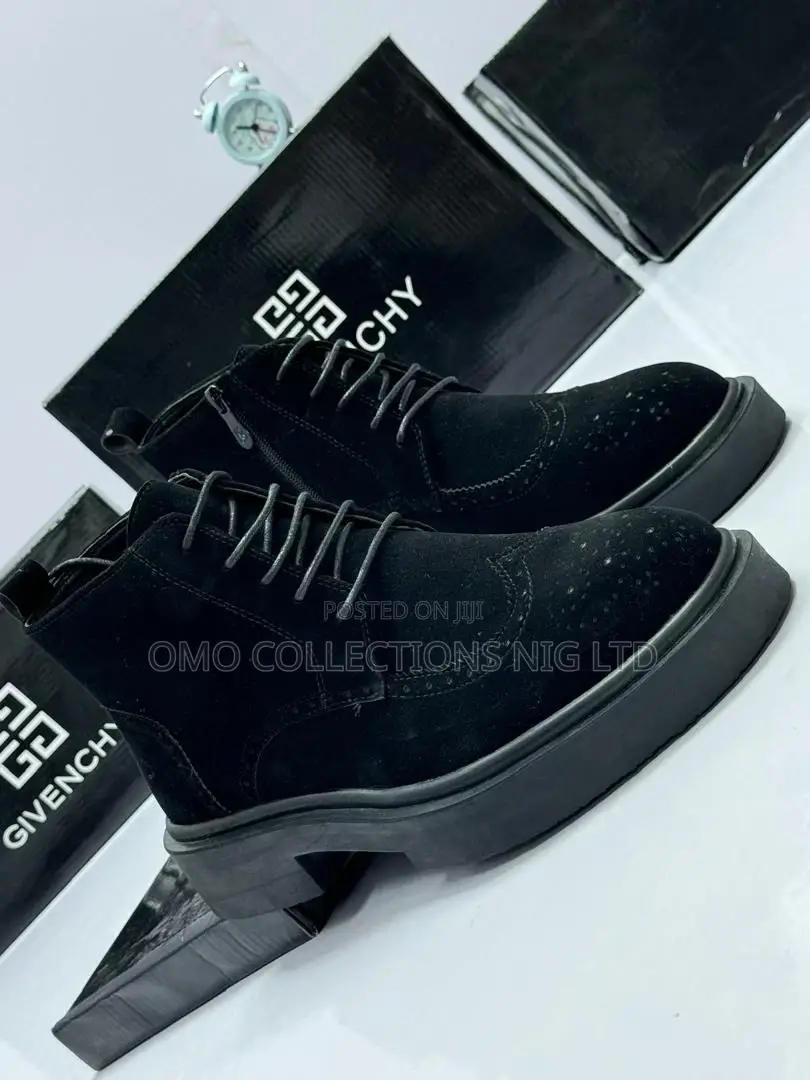 Luxury Black Suede Givenchy Men’S Shoe – Fully Boxed