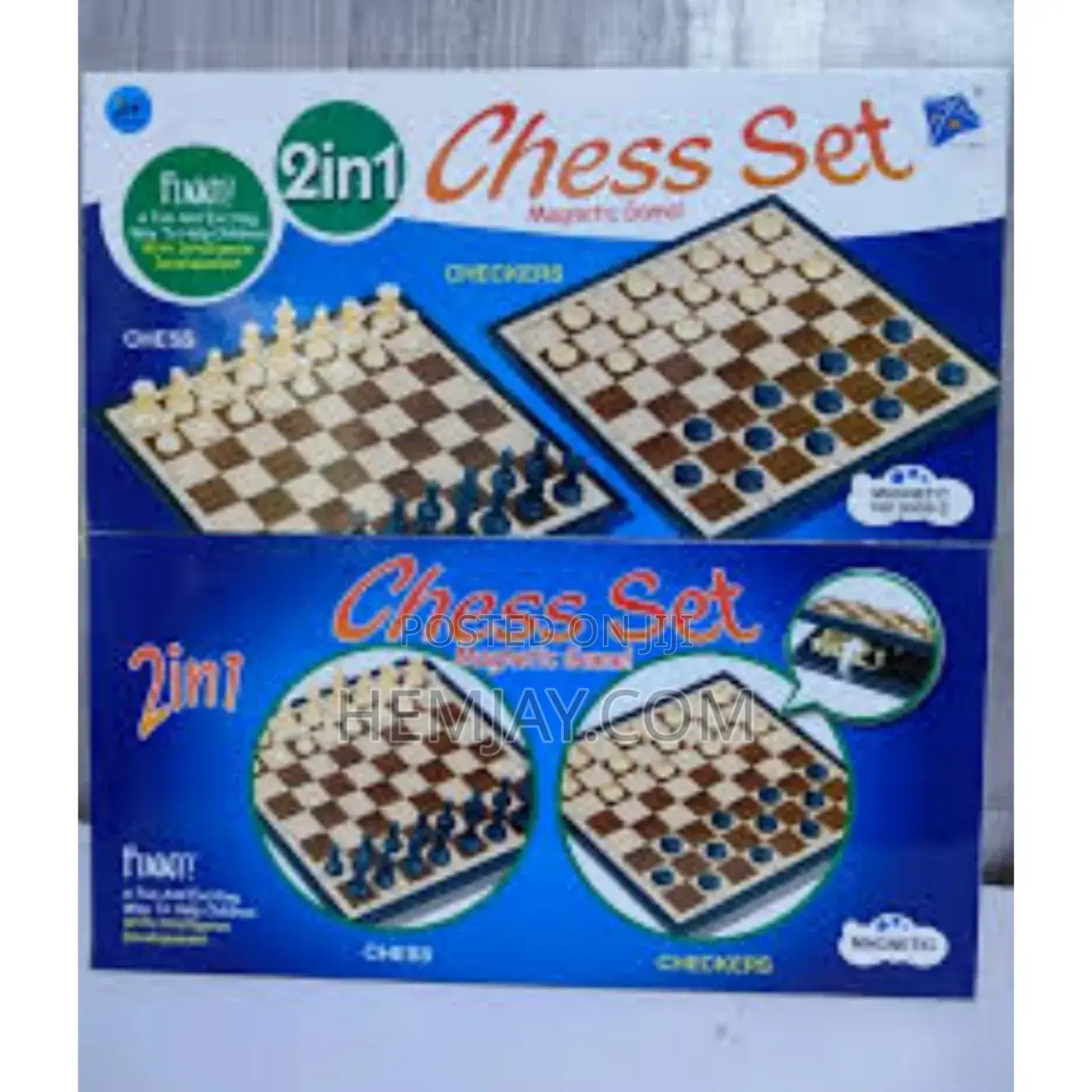 Magnetic 2in1 Chess and Draught Board Set. (Click Image to See More 