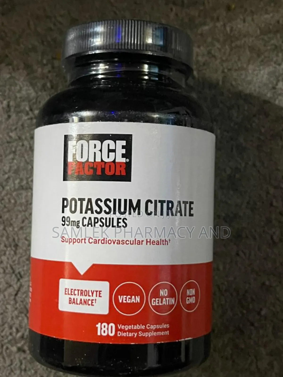 Force Factor Potassium Citrate-for Heart,Electrolyte Balance-180caps