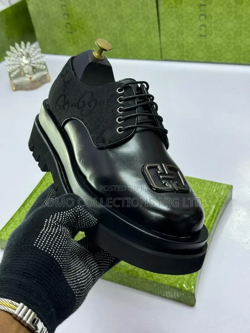 Luxury Gucci Textured Leather Men’S Shoe – Fully Boxed