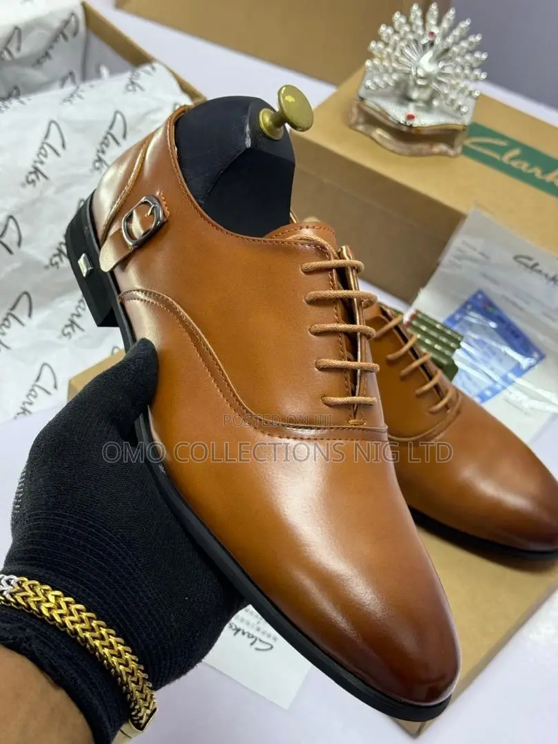 Luxury Clarks Brown Leather Shoes With Laces – Fully Boxed