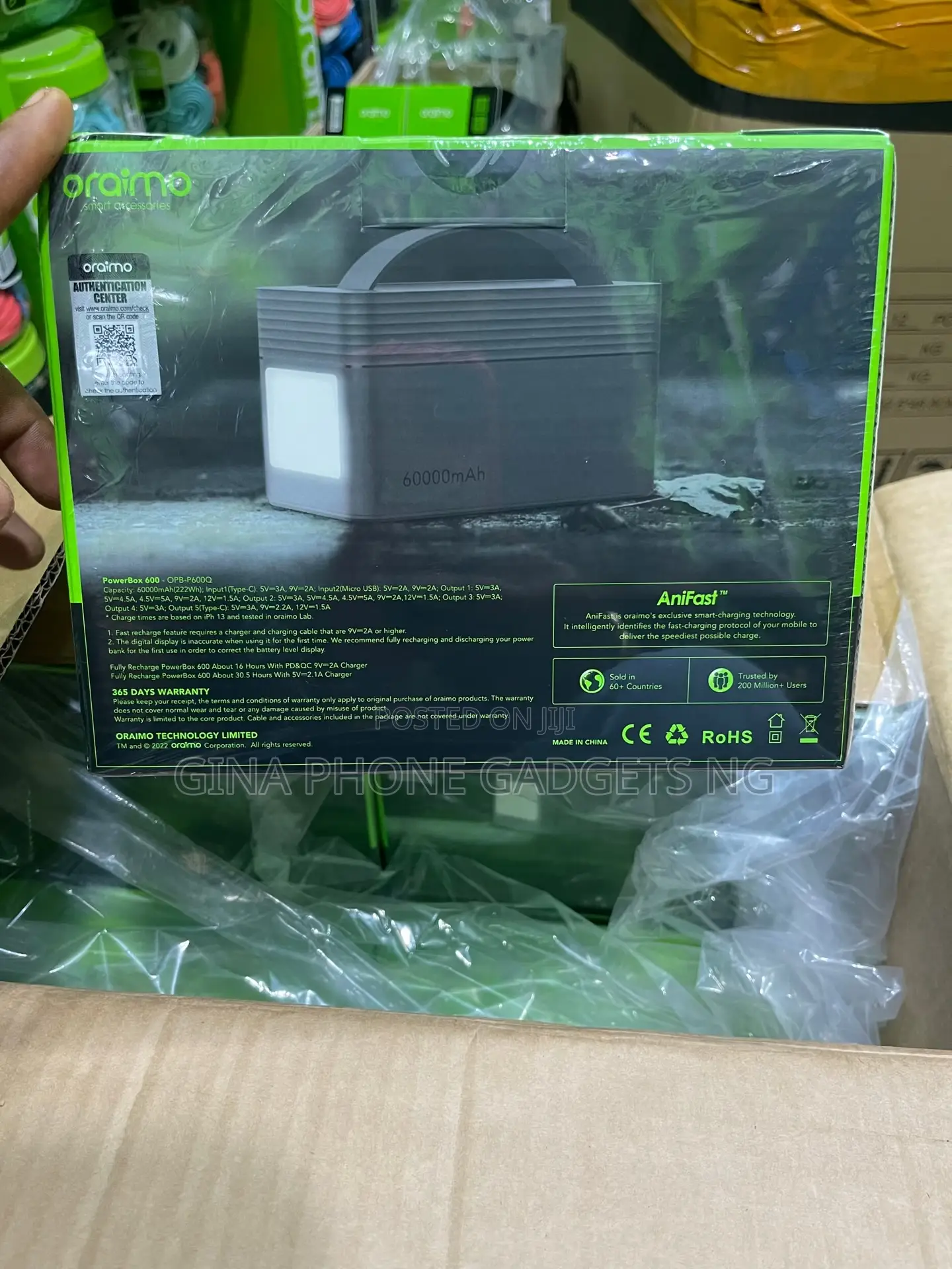 Oraimo 60000mah 22.5w Power Bank