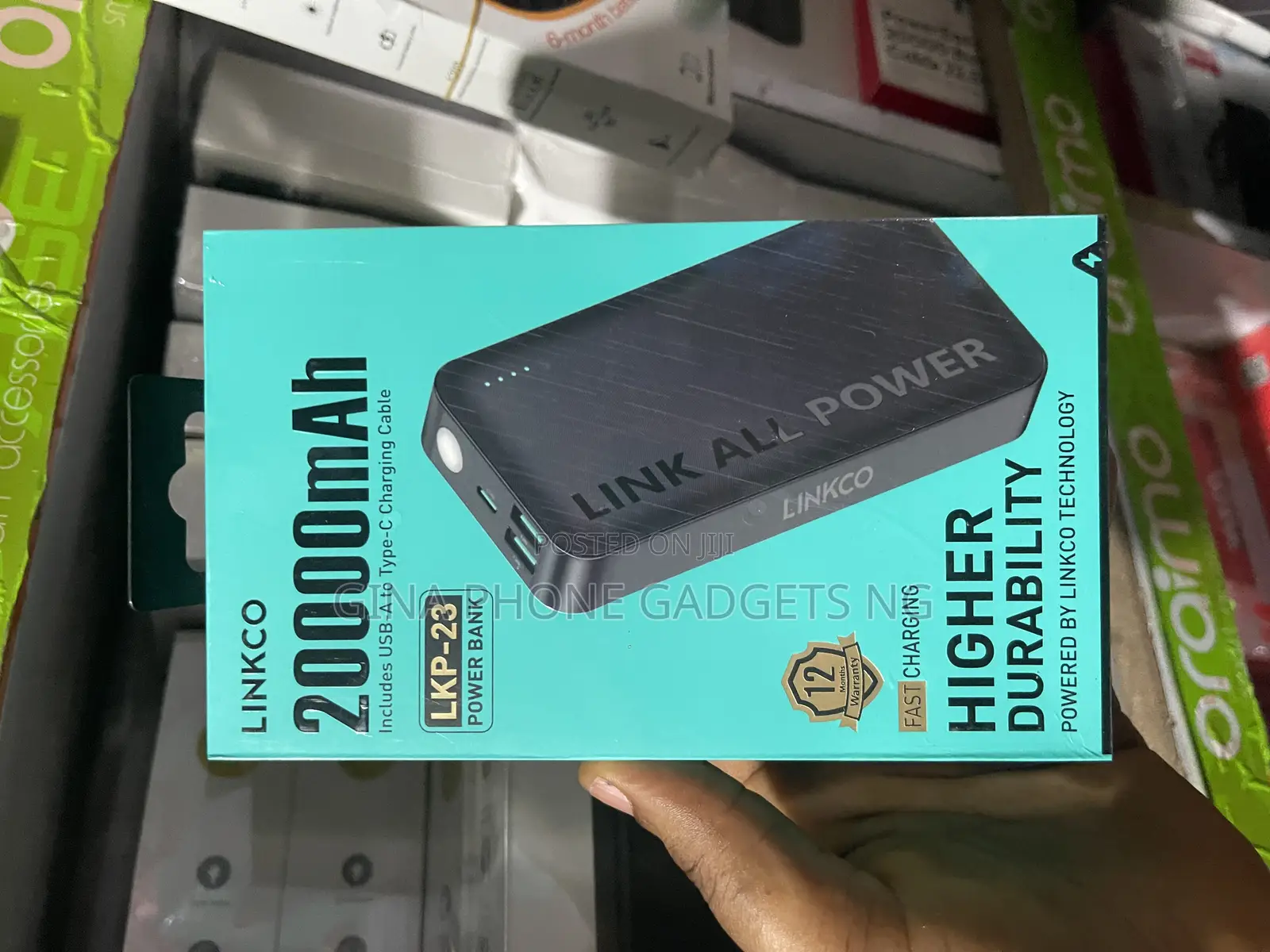 Power Bank (20000 Mah Fast Charging Linkco Power Bank