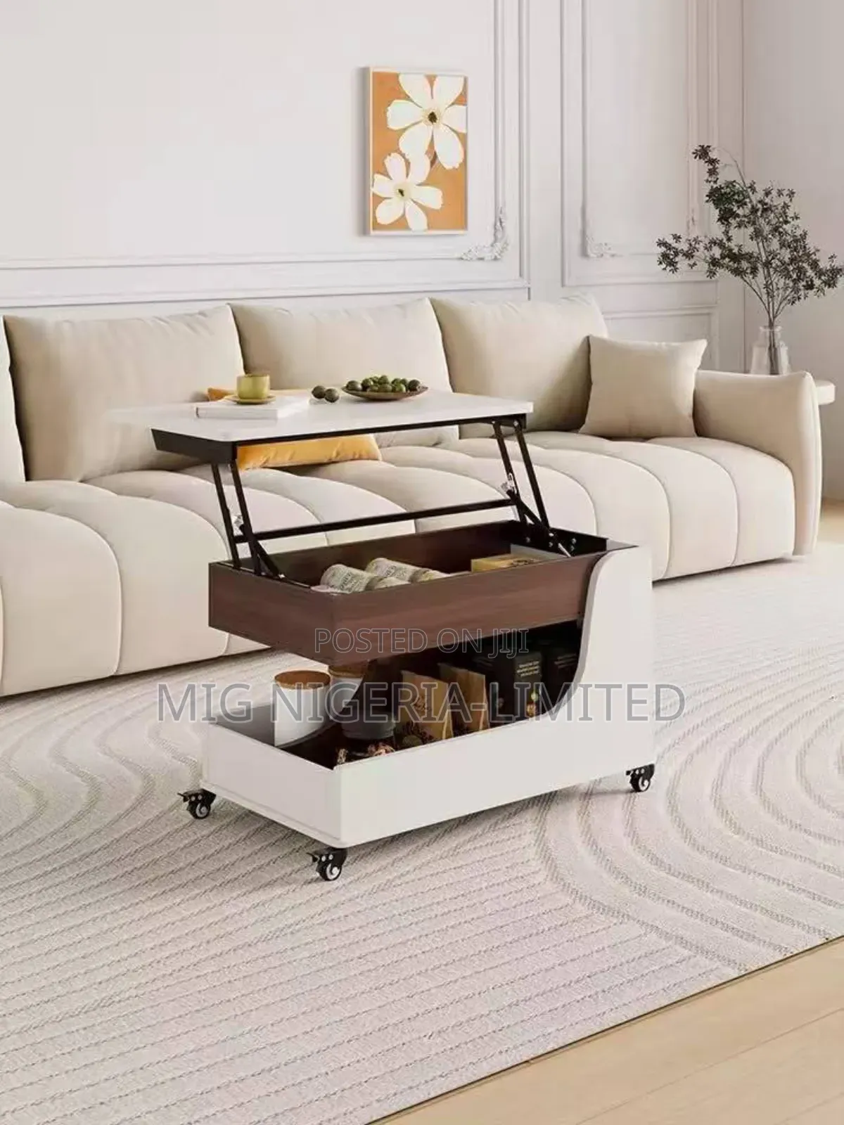 3 Steps Moveable Storage Coffee Table