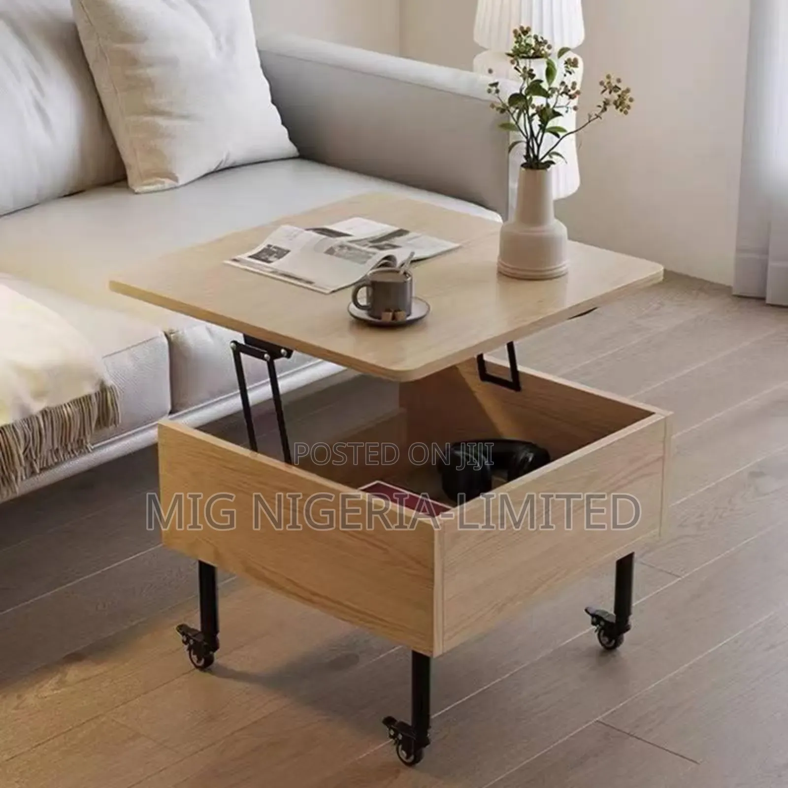 3 Steps Moveable Storage Coffee Table