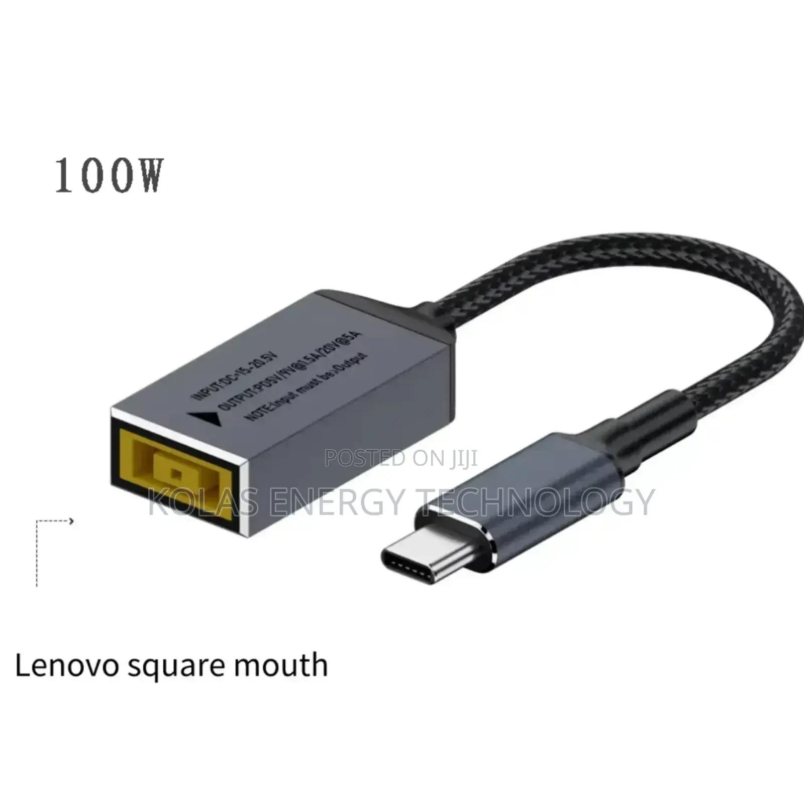 Lenovo Square to Type -C Male Pd 100w Converter