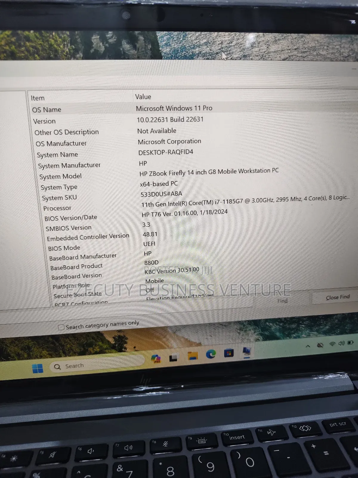 Laptop HP ZBook Firefly G8 16GB Intel Core i7 SSD 256GB