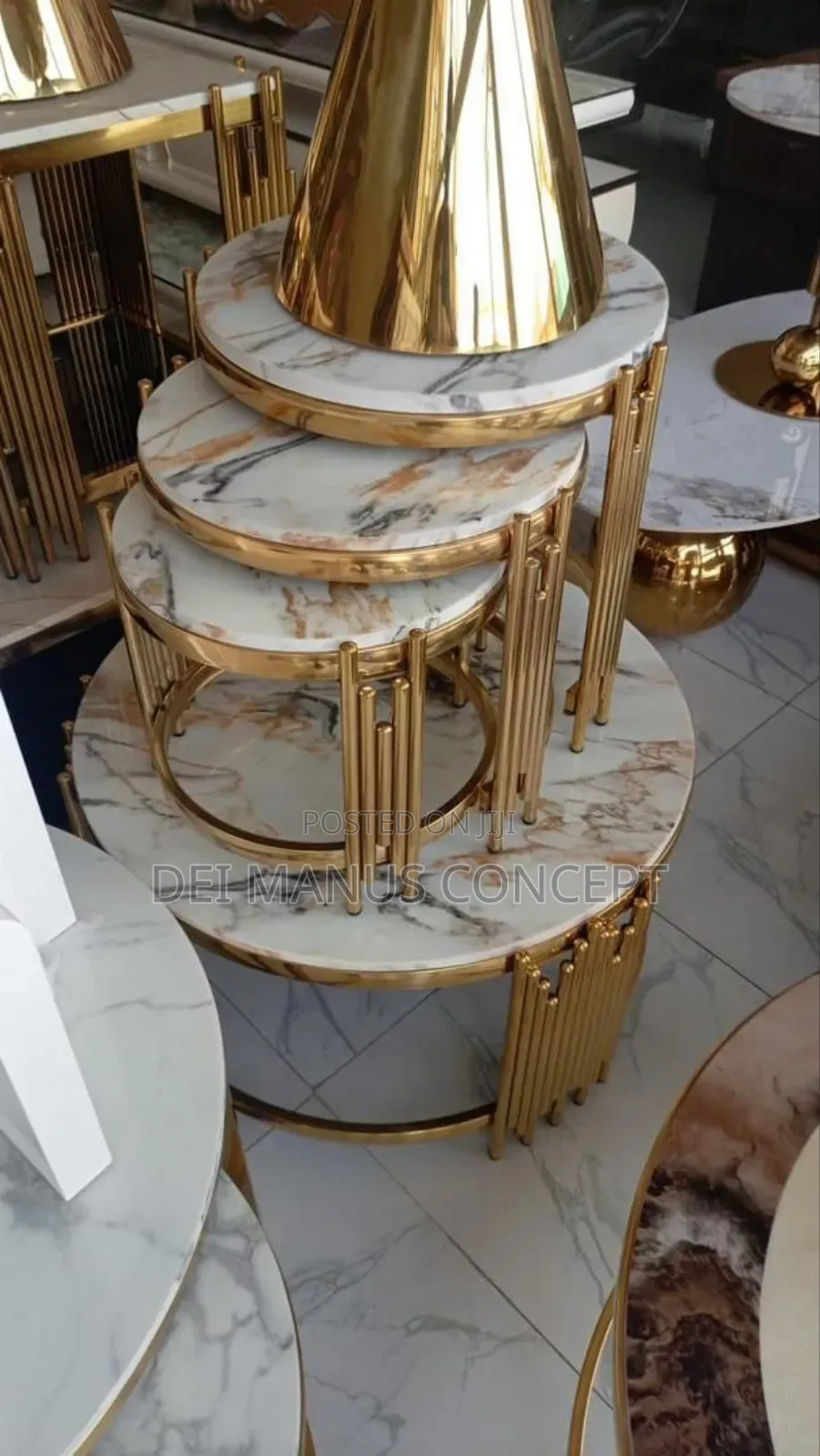 Centre Table and 3 Side Stools for Living Room