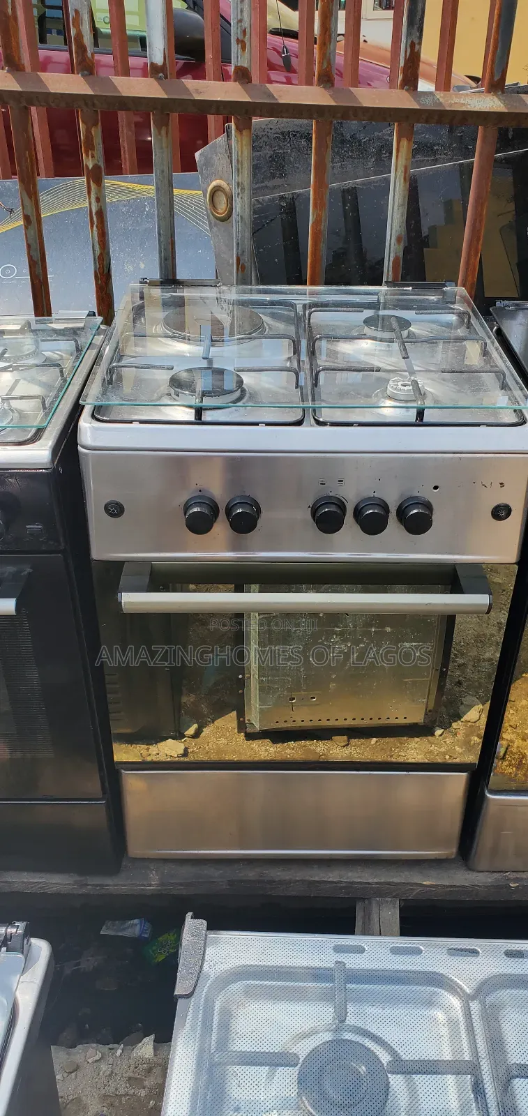 60by60 Cm Standard Tokunbo Gas Burner 3 Gas 1 Electric Burner Uk Used