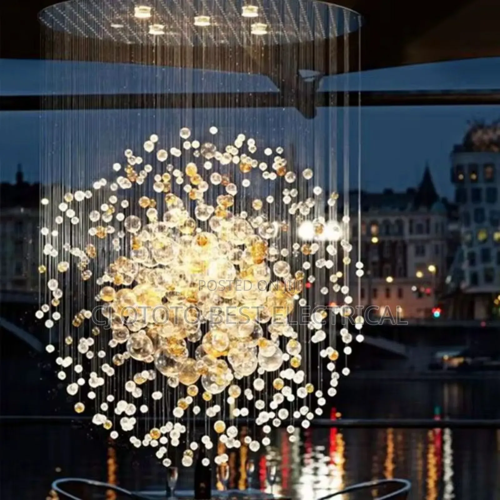 800mm Crystal Rain Drop Chandelier Light, New in Stock