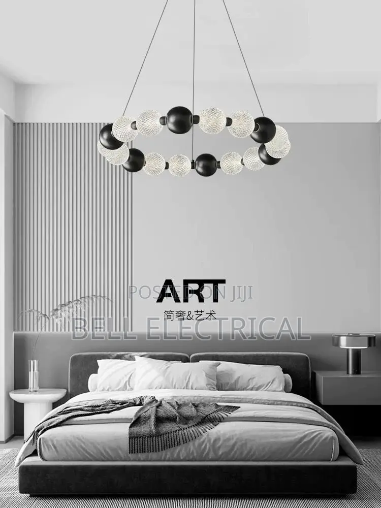 Single Nordic Round Acrylic Iron Ball Pendant Lamp