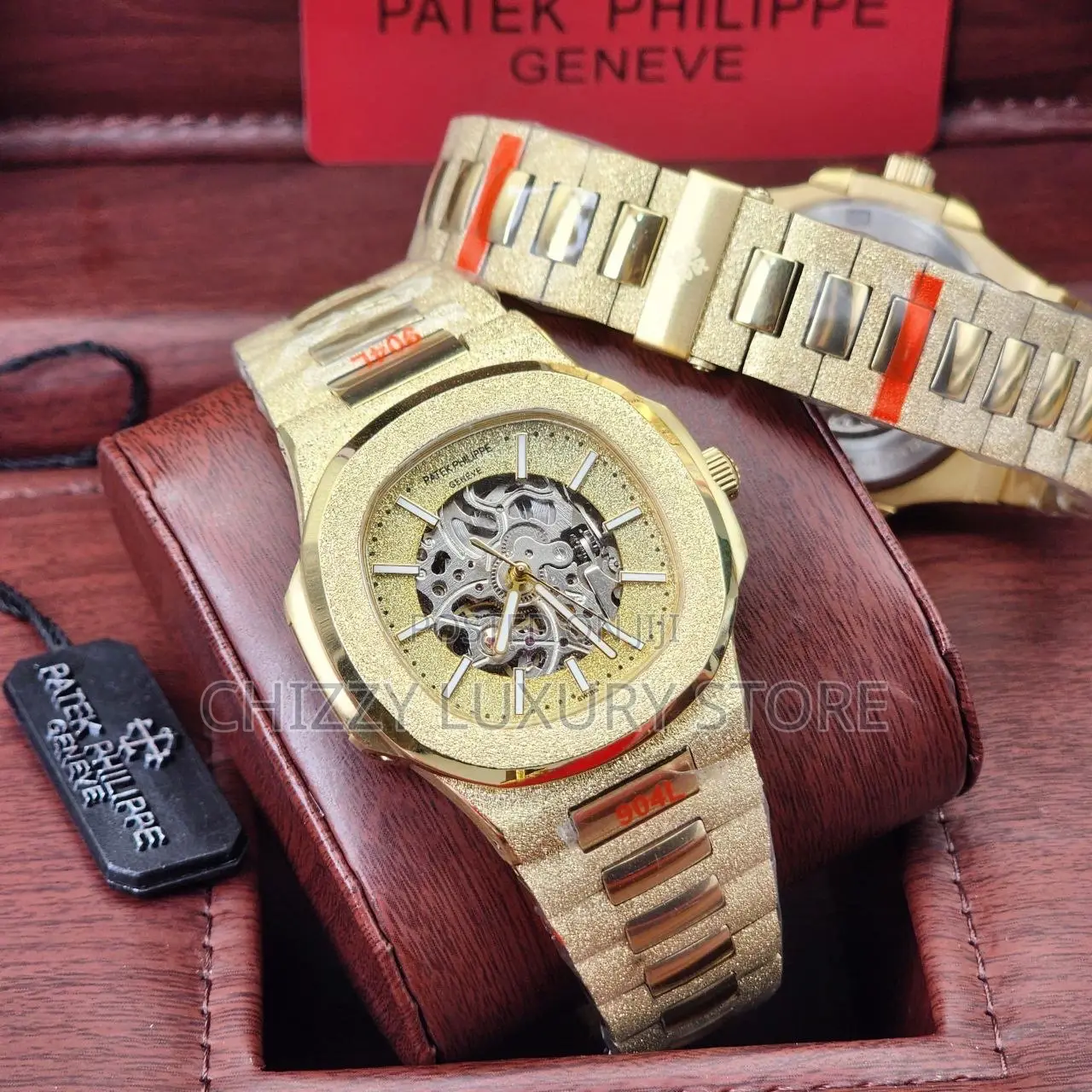 Patek Philippe Quality Luxury Chronograph Chain Strap Wristwatch