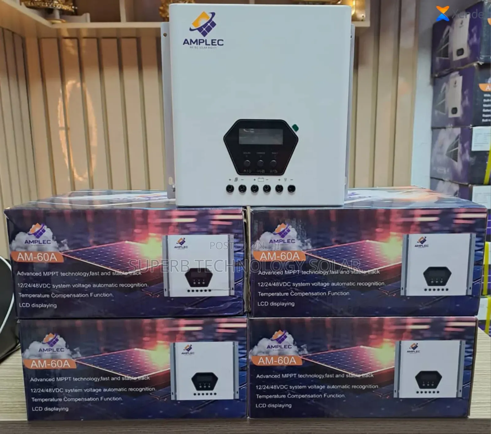 60ah Amplec Charge Controller 12v,24v,48v Available in Stock