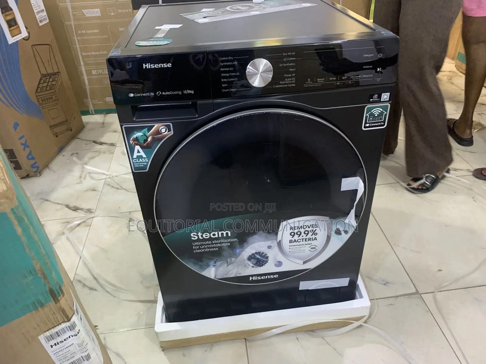Hisense 12kg Front Load Wash/Dry – Smart Wifi Model Wd5s1245bb