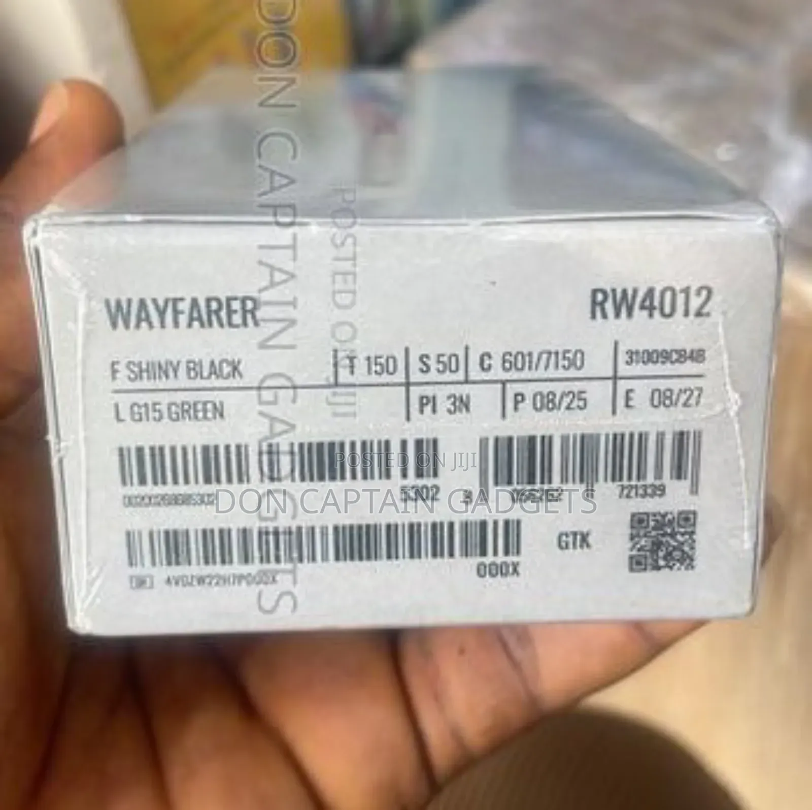 Wayfarer Gen 2 Meta Rayban Glasses Shiny Black G15 Green