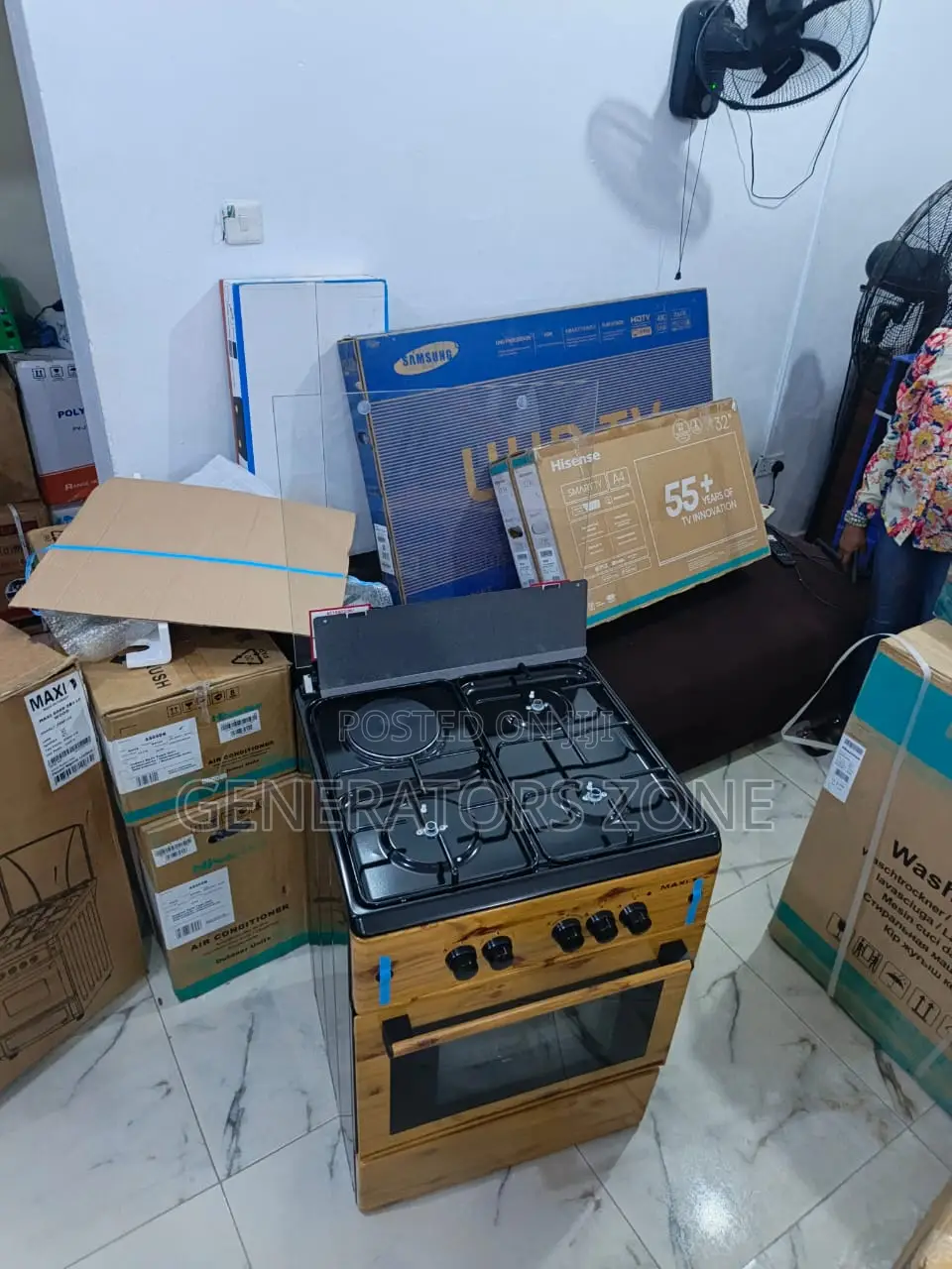 Maxi 3+1 Gas Cooker F6b31g2 on 60×60 Frame