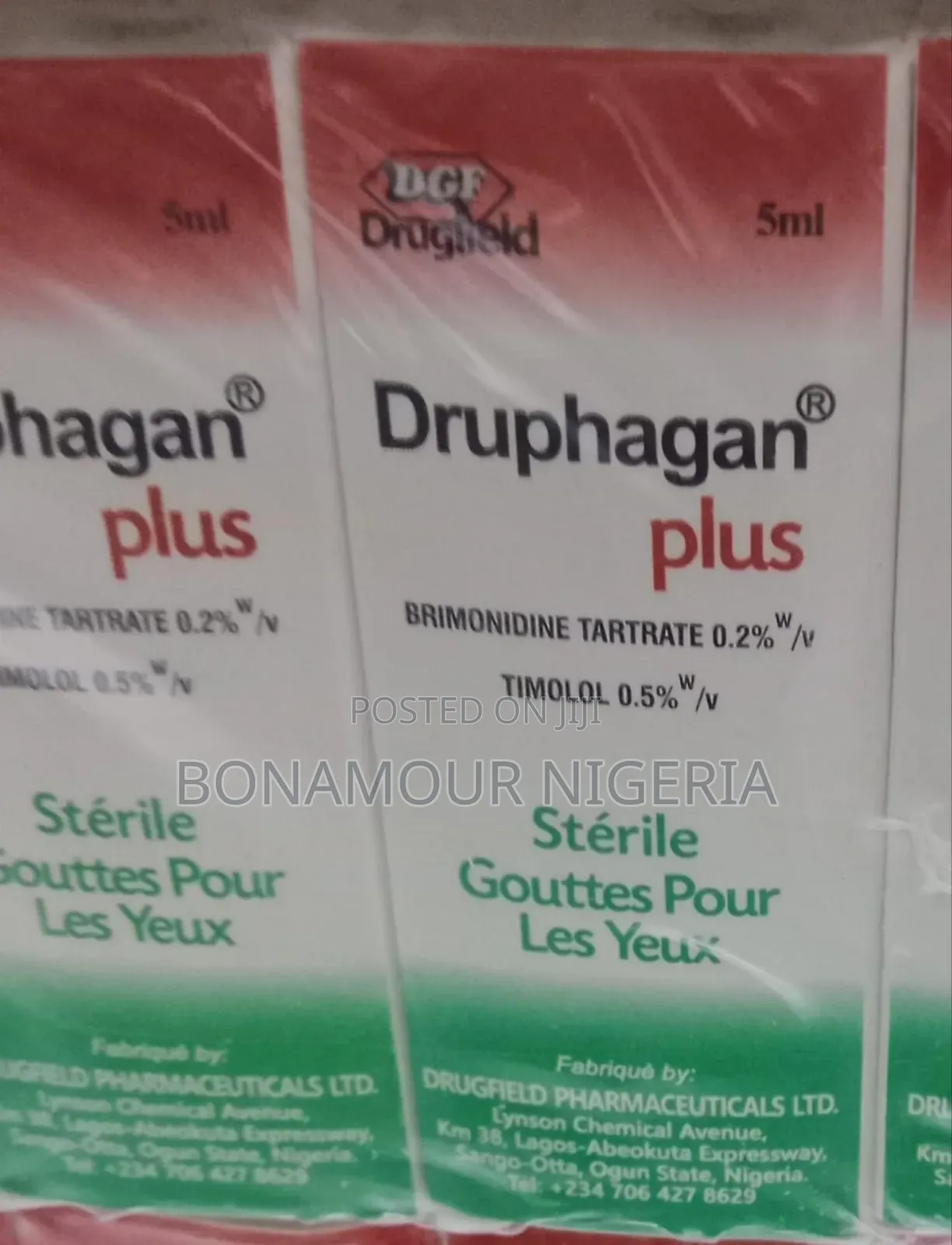 Drugfield Druphagan Plus (Brimonidine + Timolol) 5ml