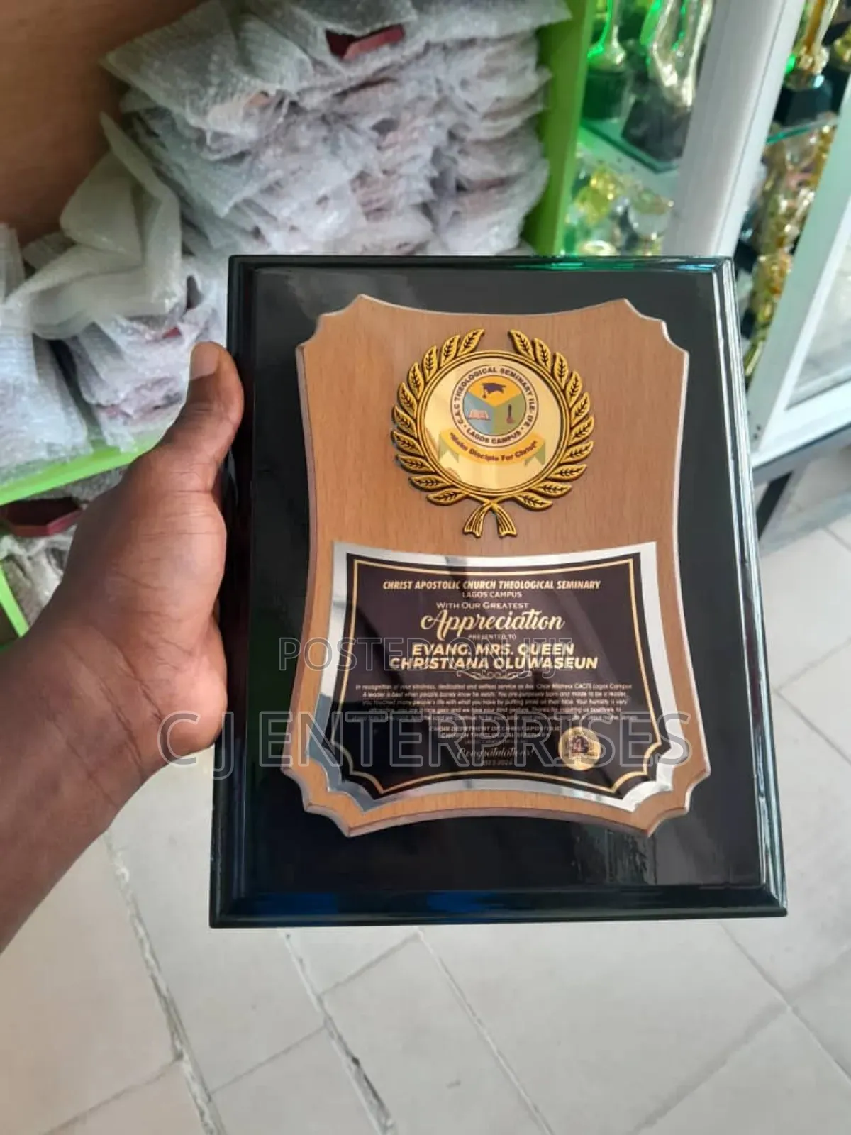 Special Wooden Plaque