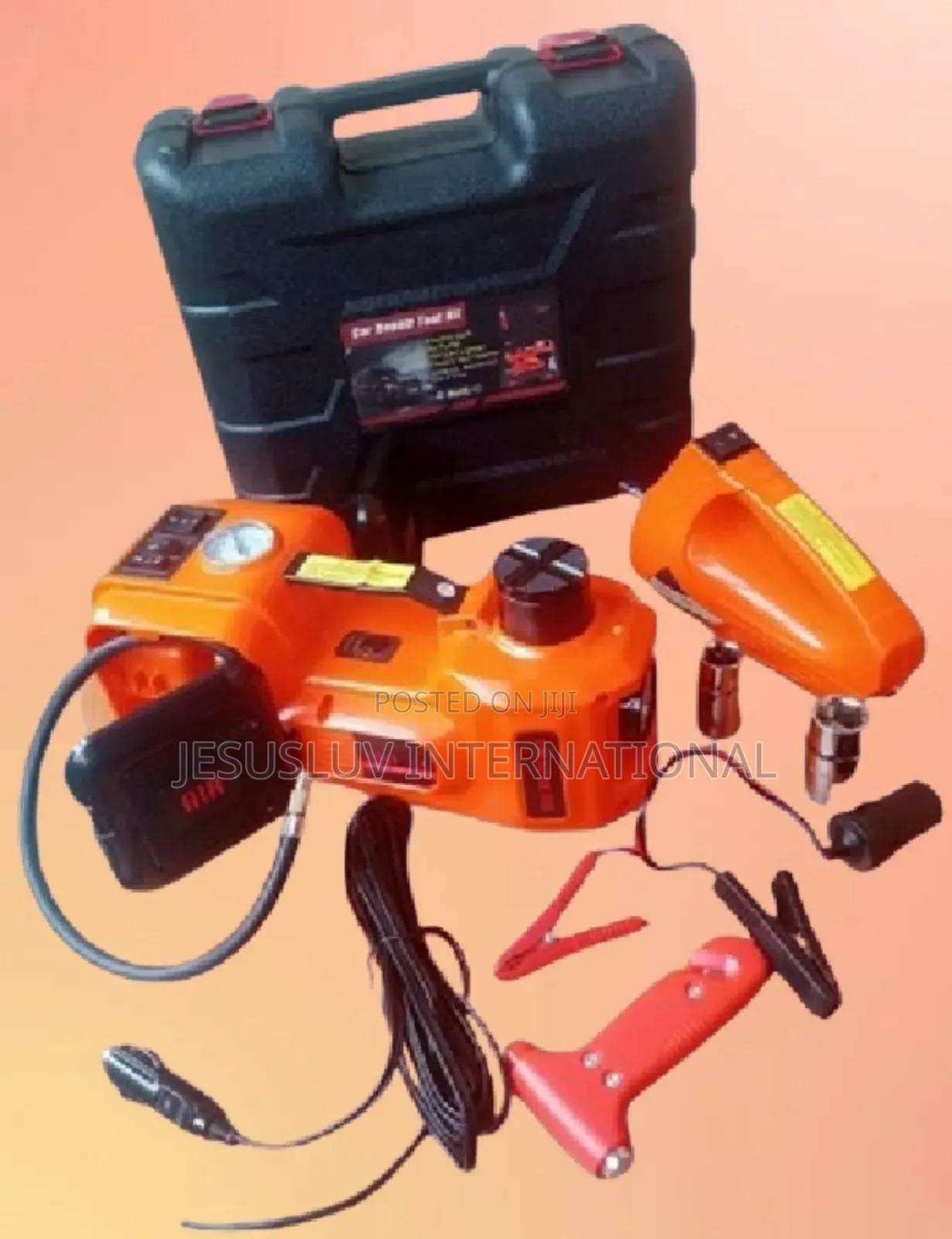 Portable Electric Hydraulic Car Jack 5 Ton , Impact Wrench Tire Pump