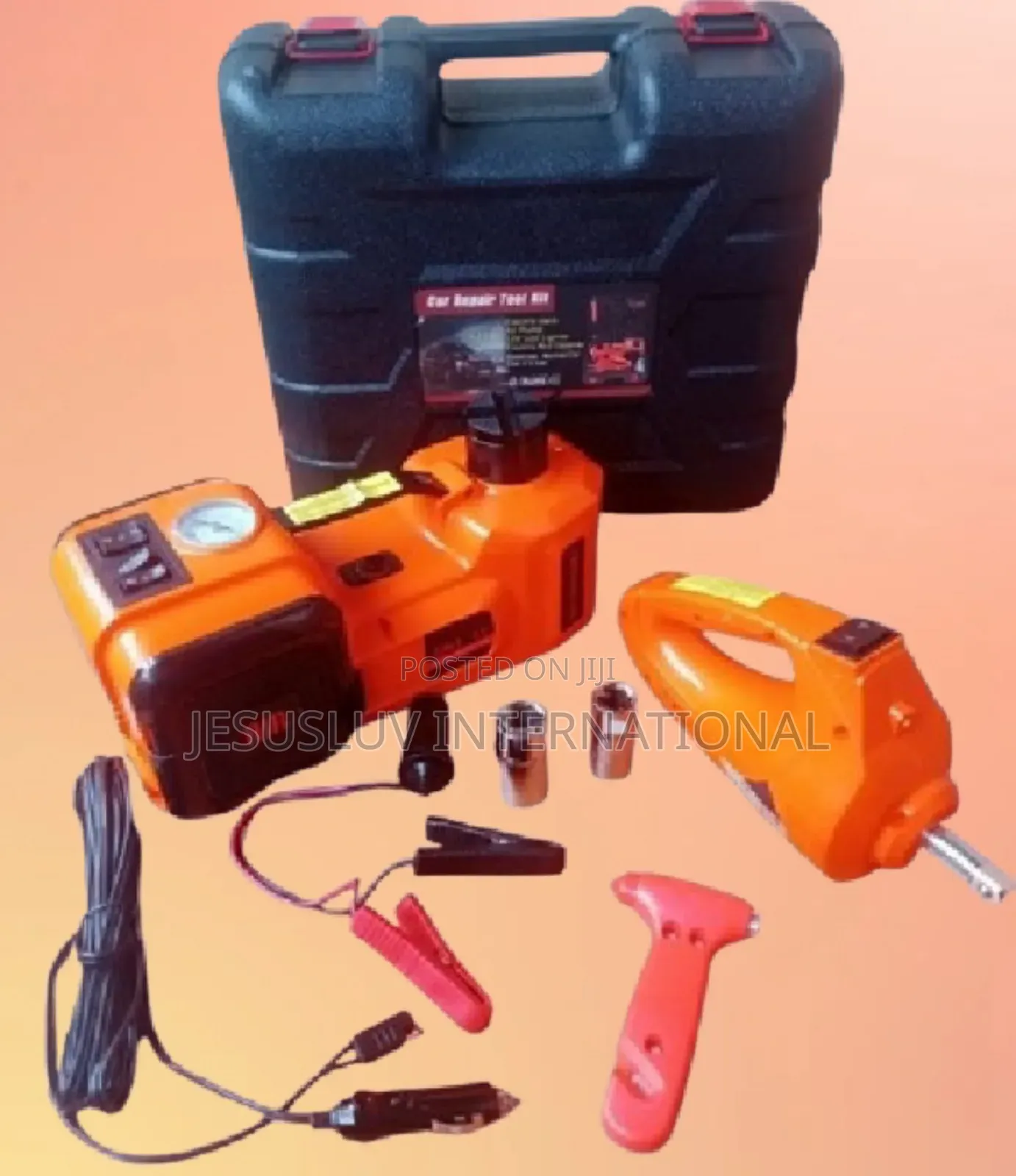 Portable Electric Hydraulic Car Jack 5 Ton , Impact Wrench Tire Pump