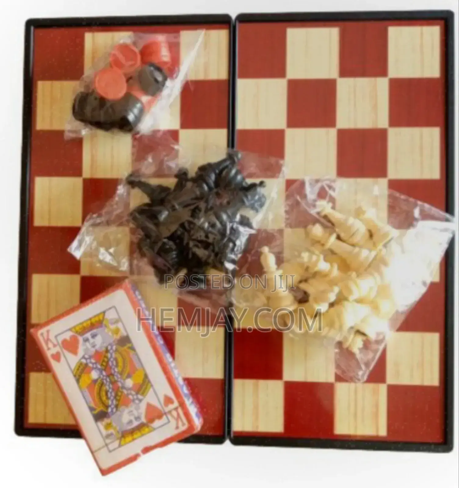 3 in 1 Games Board (Chess , Draught Playing Cards).Click to See Mor