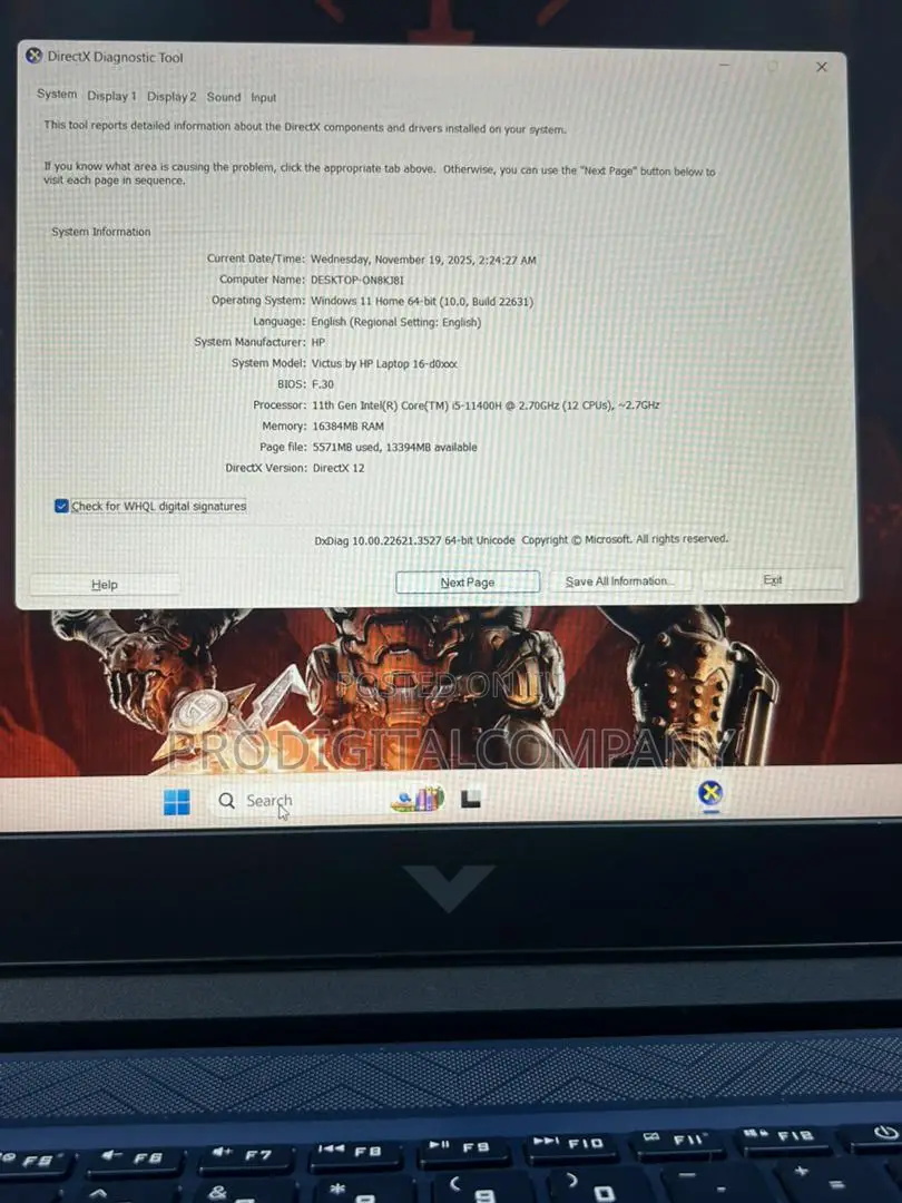 Laptop HP Victus 16 16GB Intel Core i5 SSD 256GB