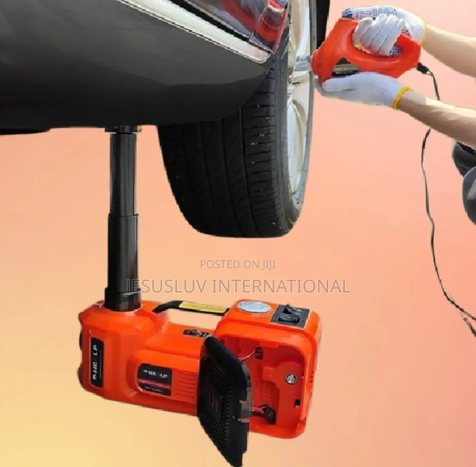 Auto-Lift Electric Car Jack 5 Ton With Impact Wrench Tire Inflator