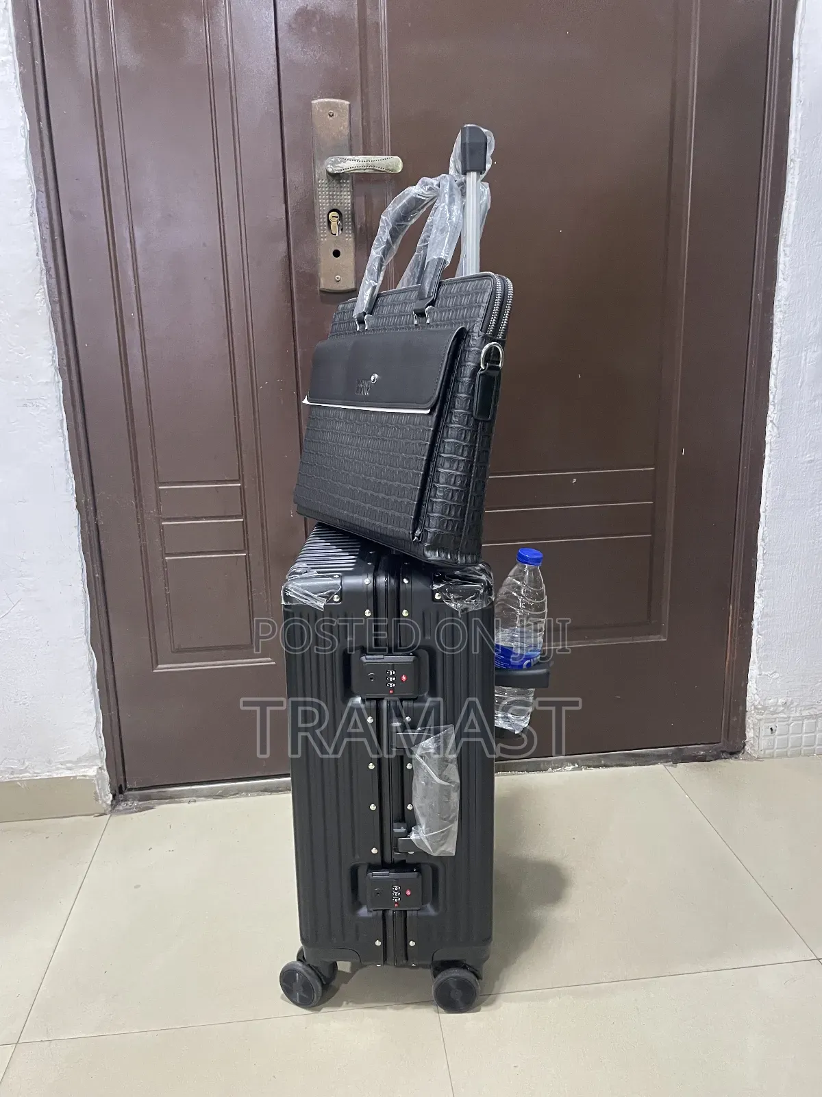 Mont Blanc Laptop Bag + 20 Inch Travel Luggage Combo - Premium Set