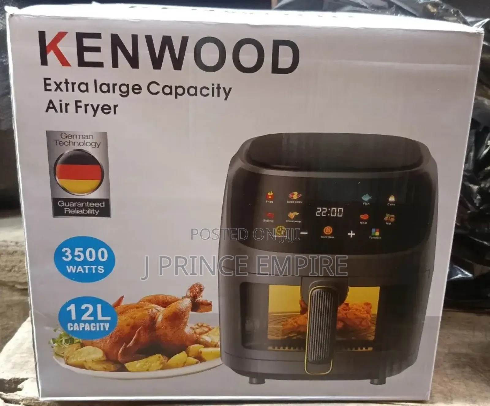 Extra Large Capacity 12l Air Fryer – 3500w (German Technology