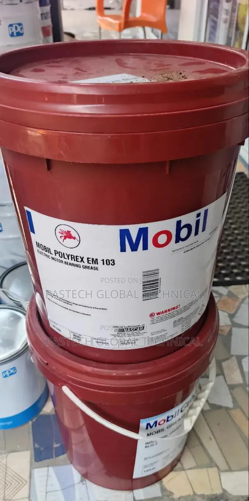Polyurea-Based Grease; Mobil Polyrex Em 103 18kg Pail