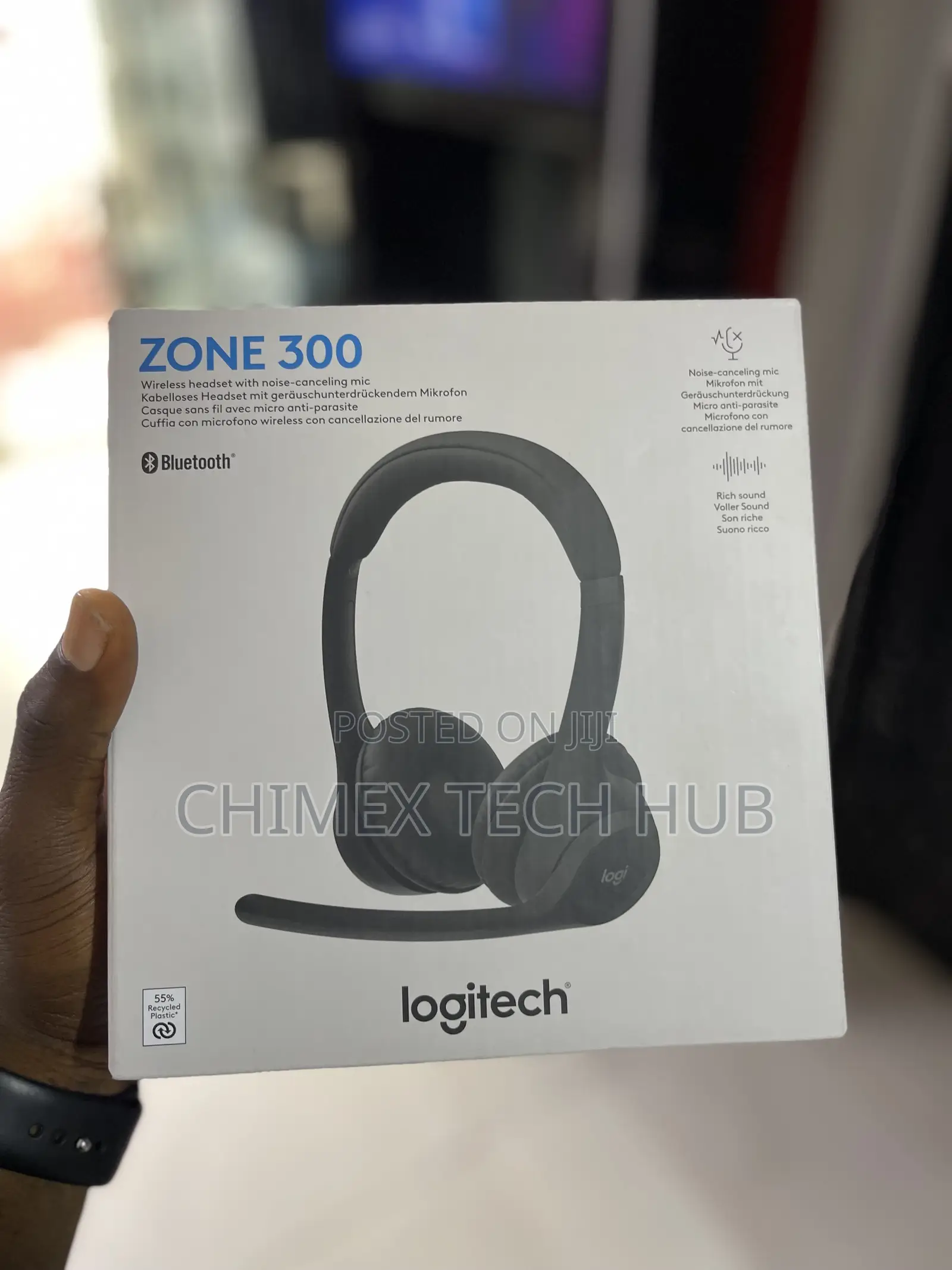 Logitech Zone 300 Bluetooth Headset With Noice Cancelling Mic