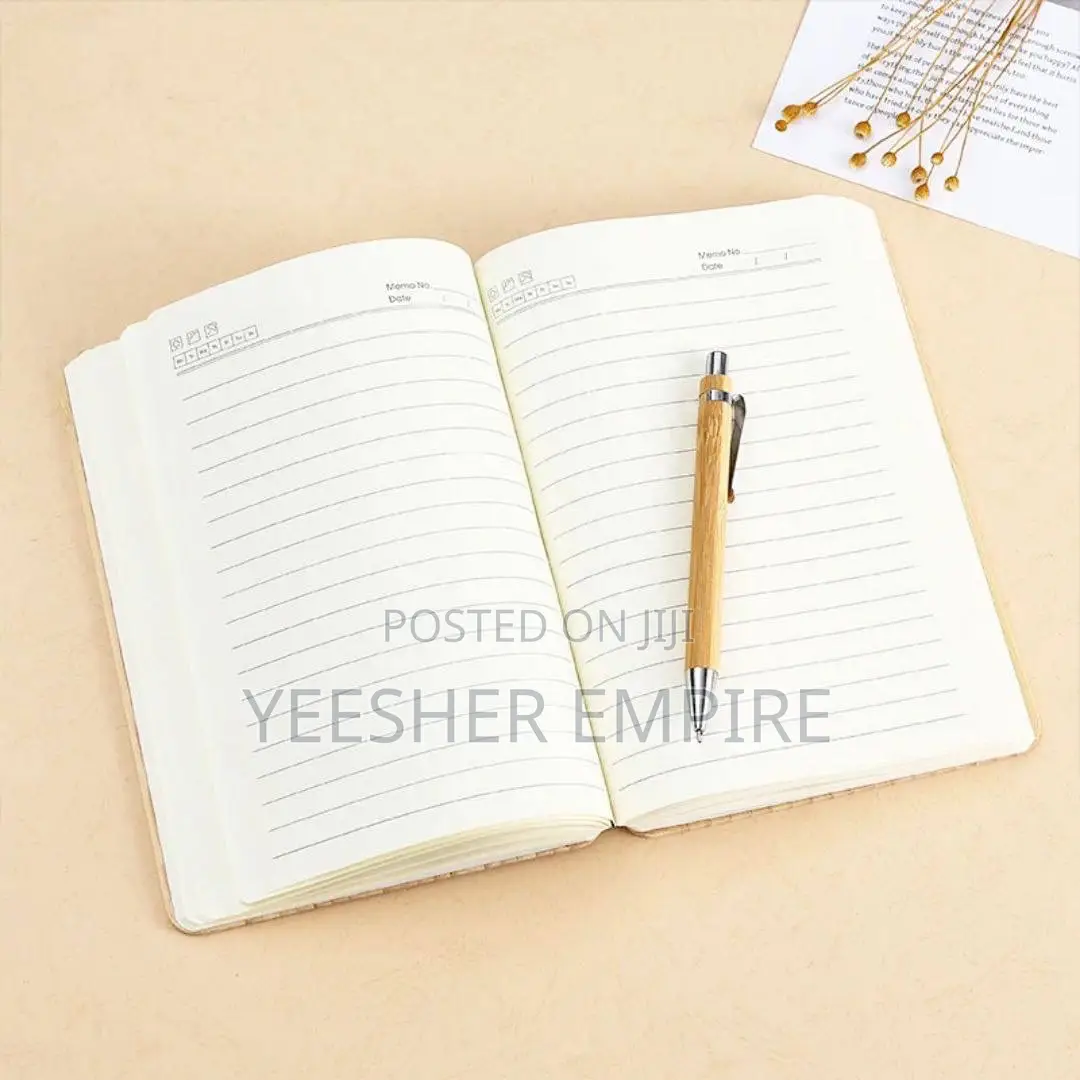 Wooden Notebook With Wooden Pen